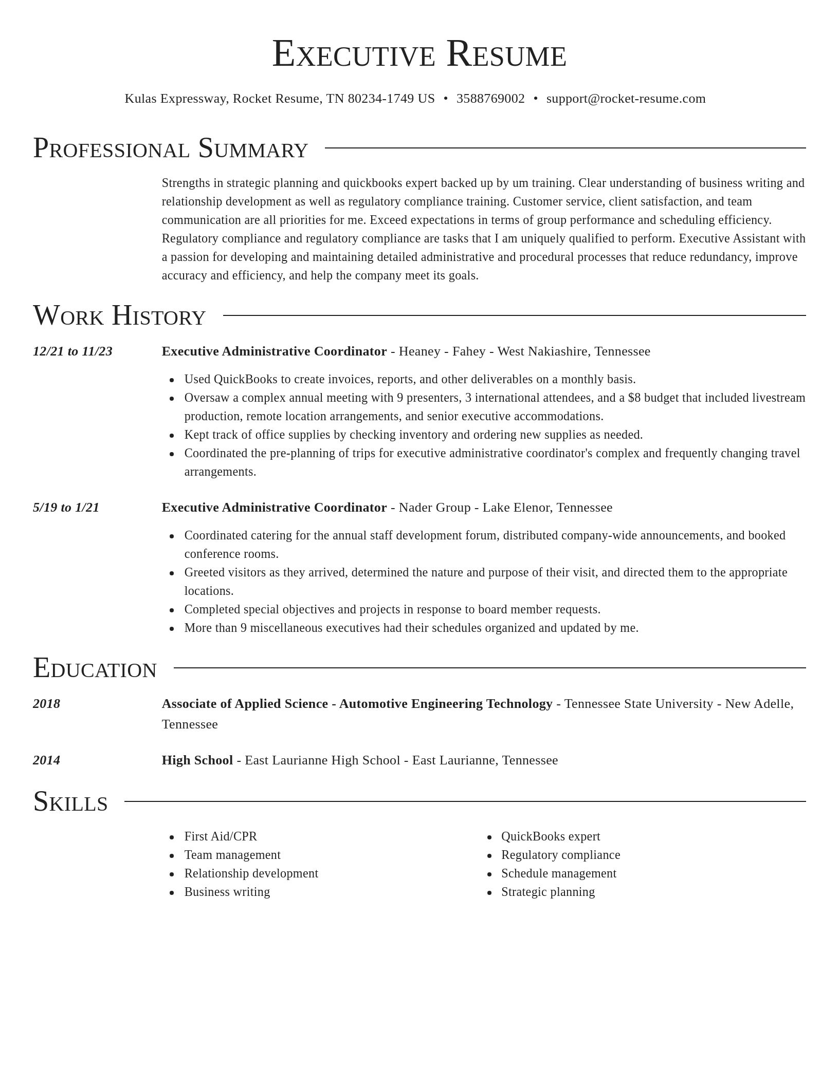 Director resume template