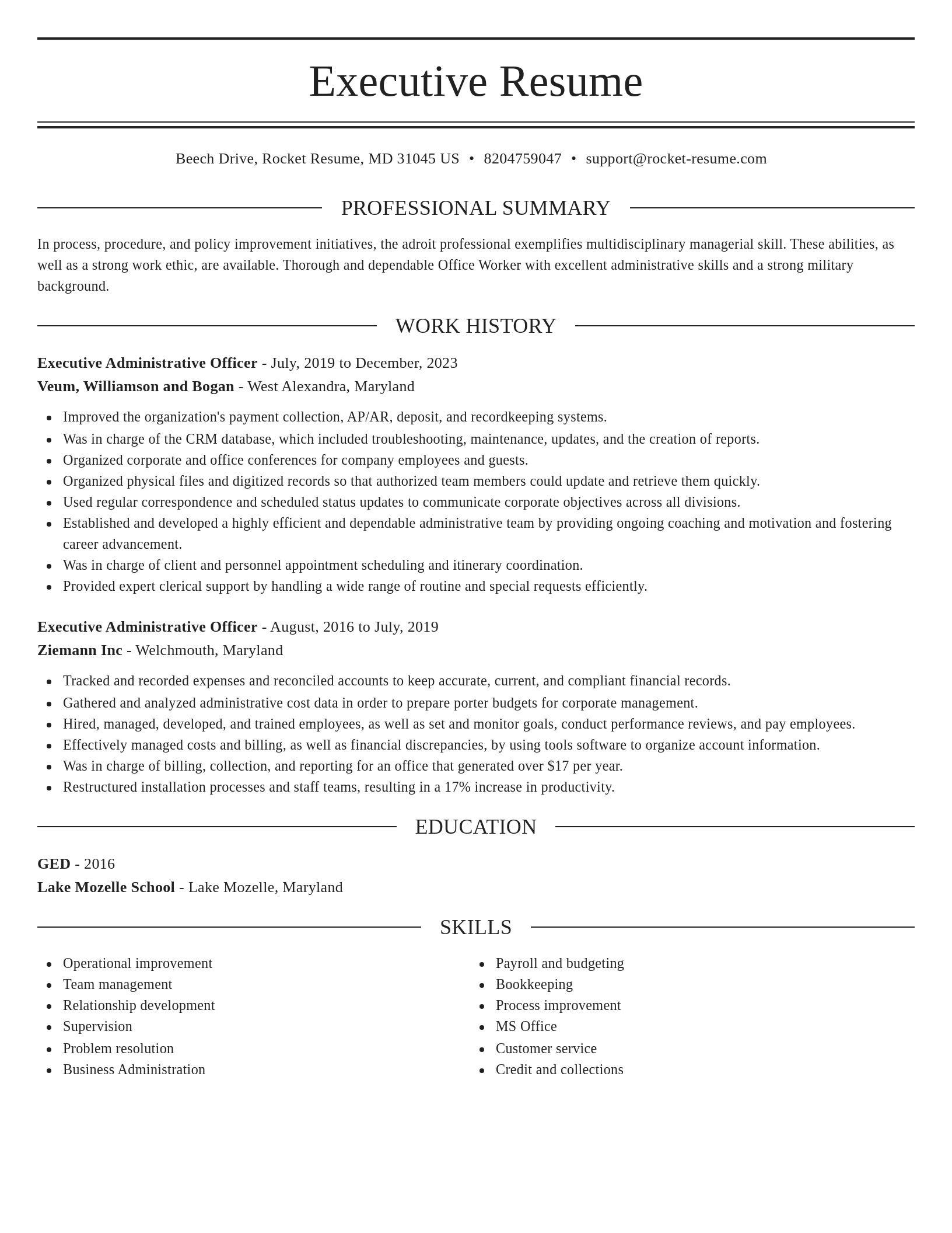 Elegant resume template