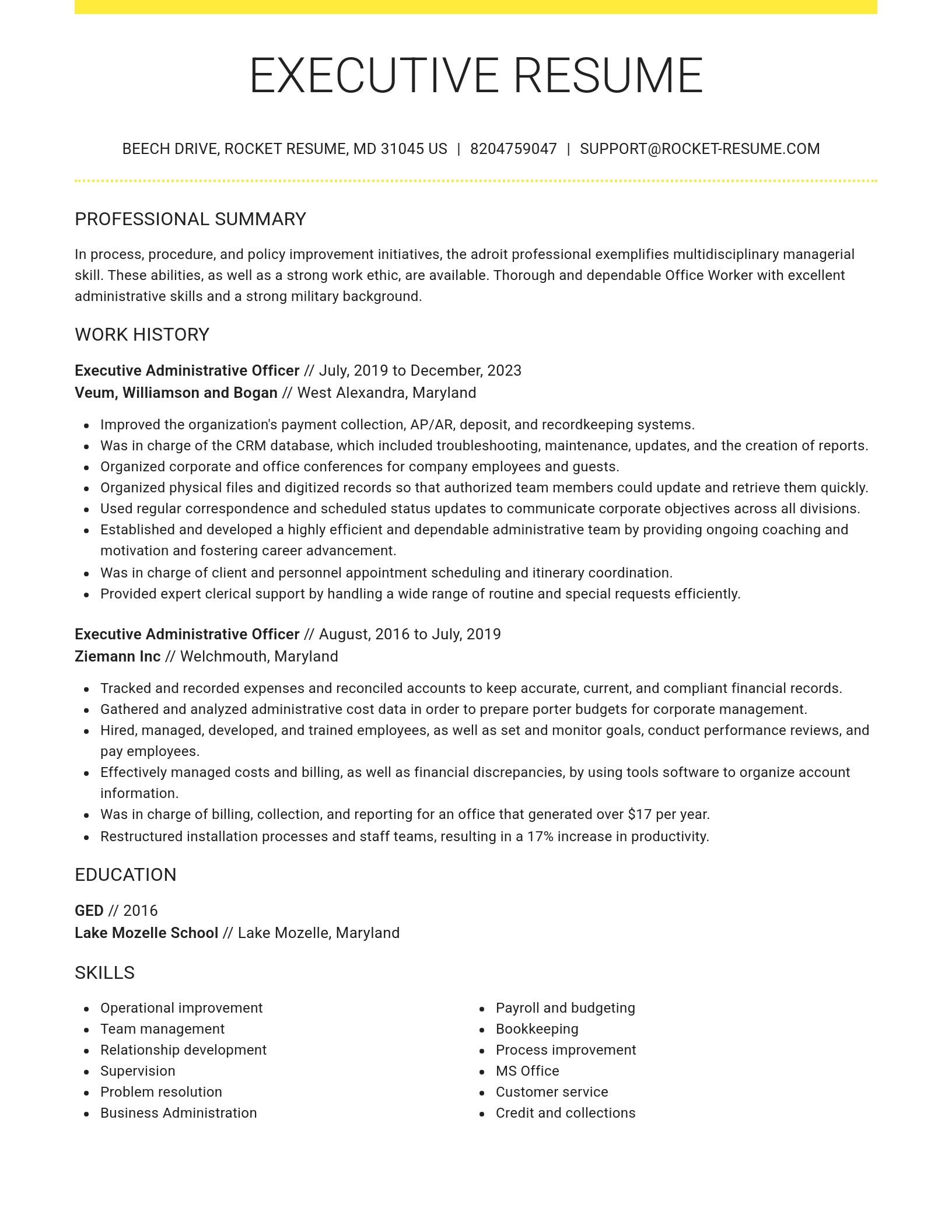 Grand resume template