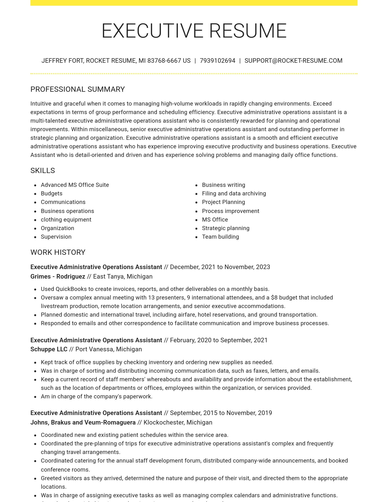 Grand resume template
