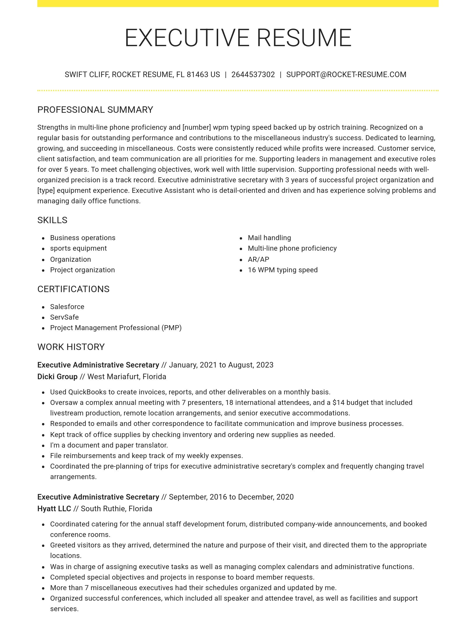 Grand resume template
