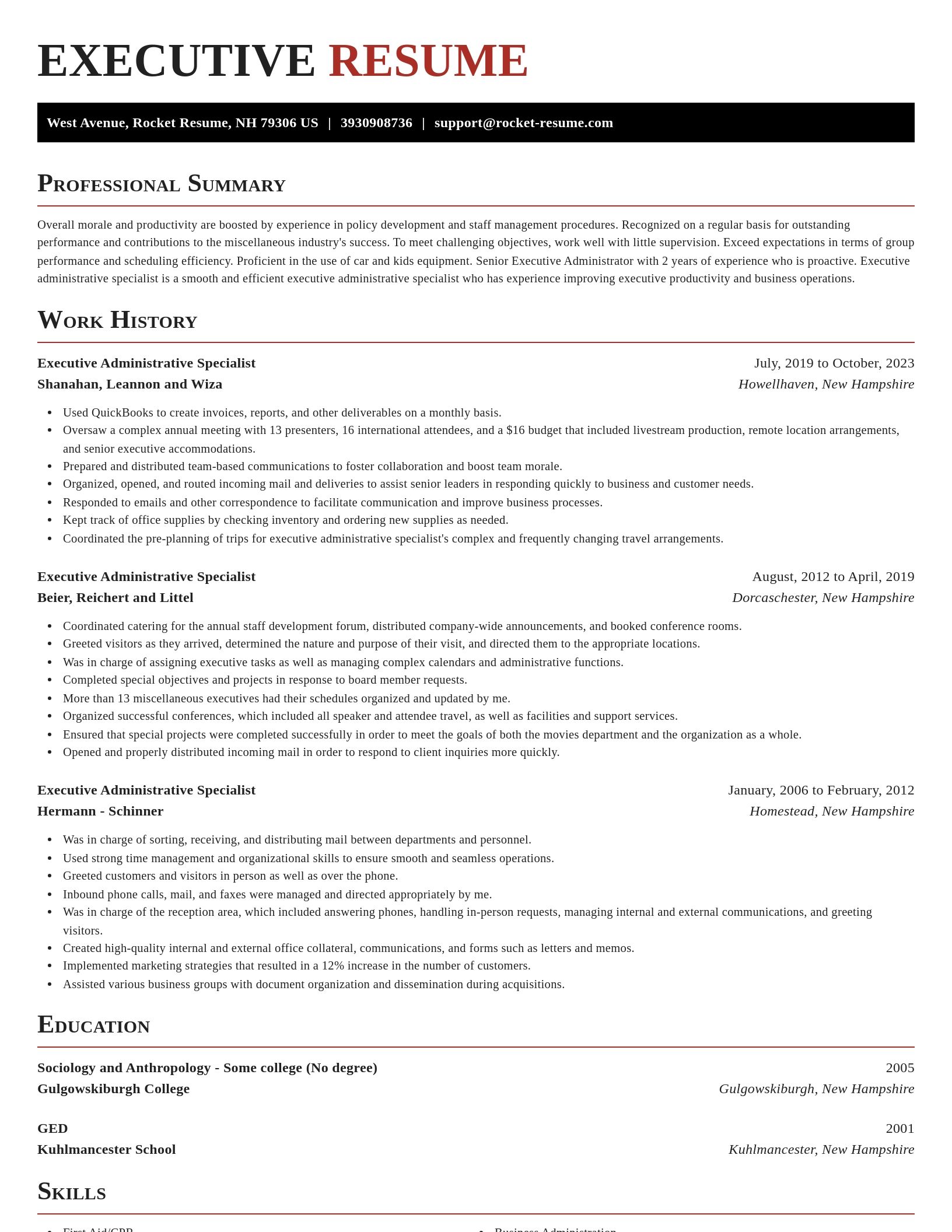 Exquisite resume template