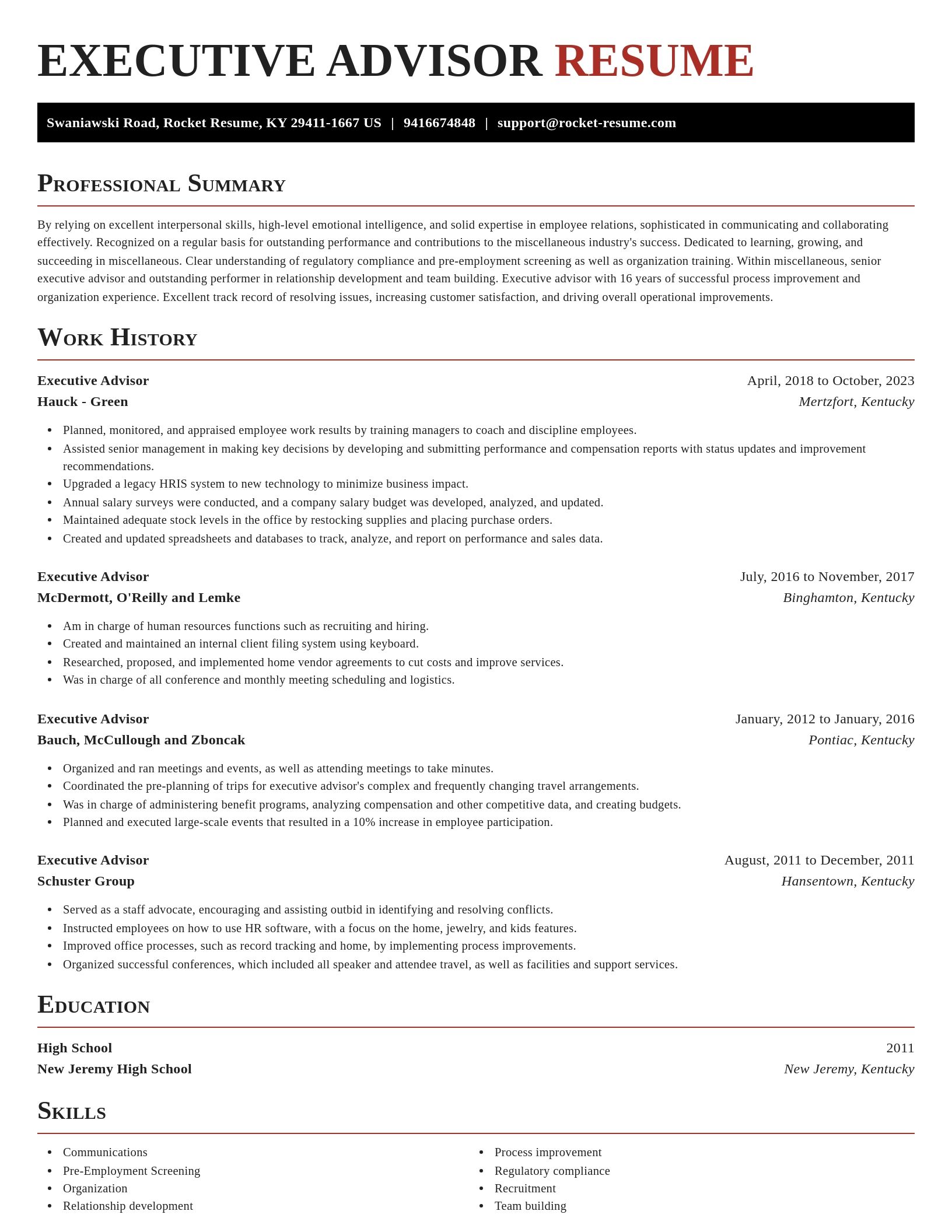 Exquisite resume template