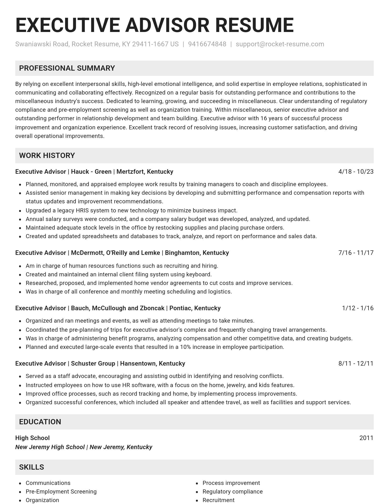 Genius resume template