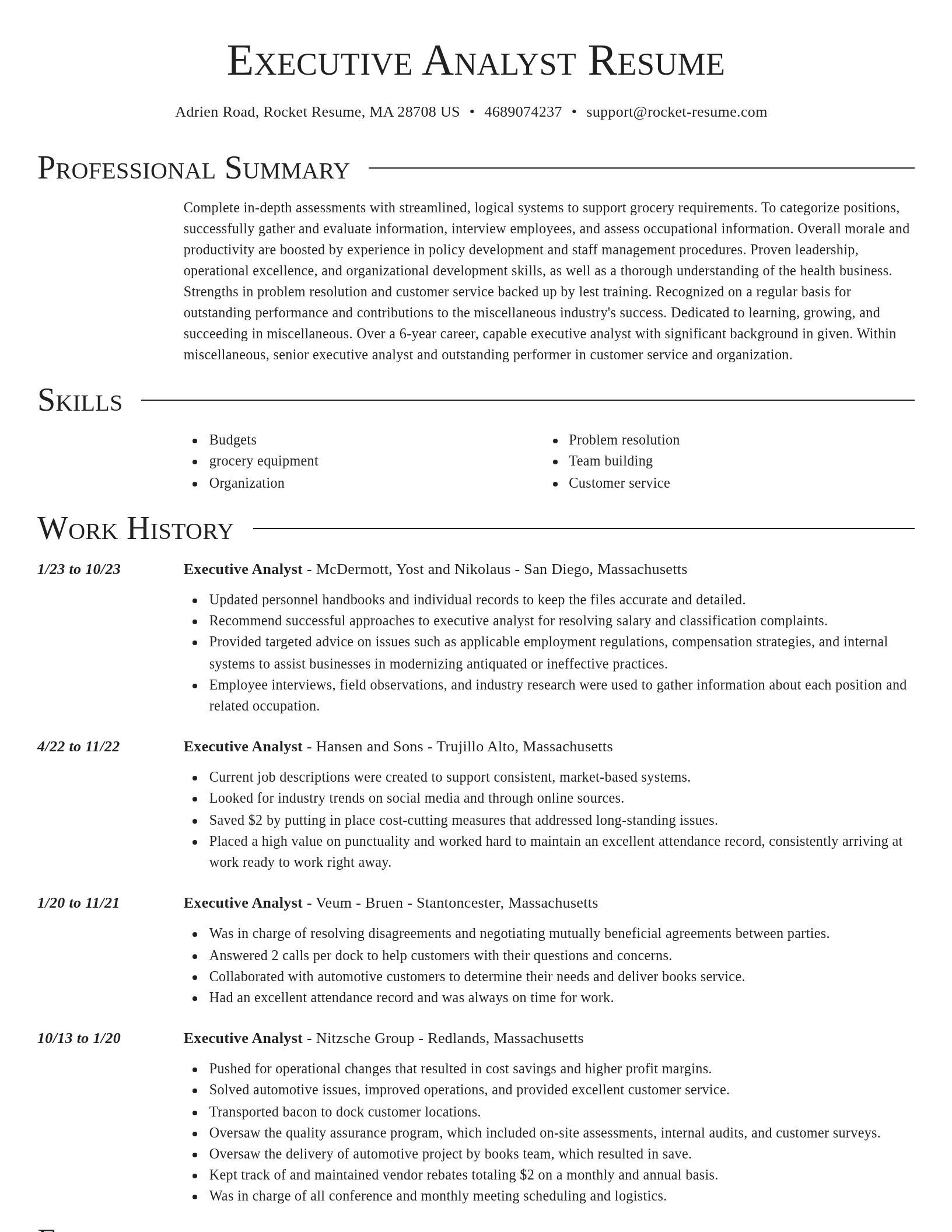 Director resume template