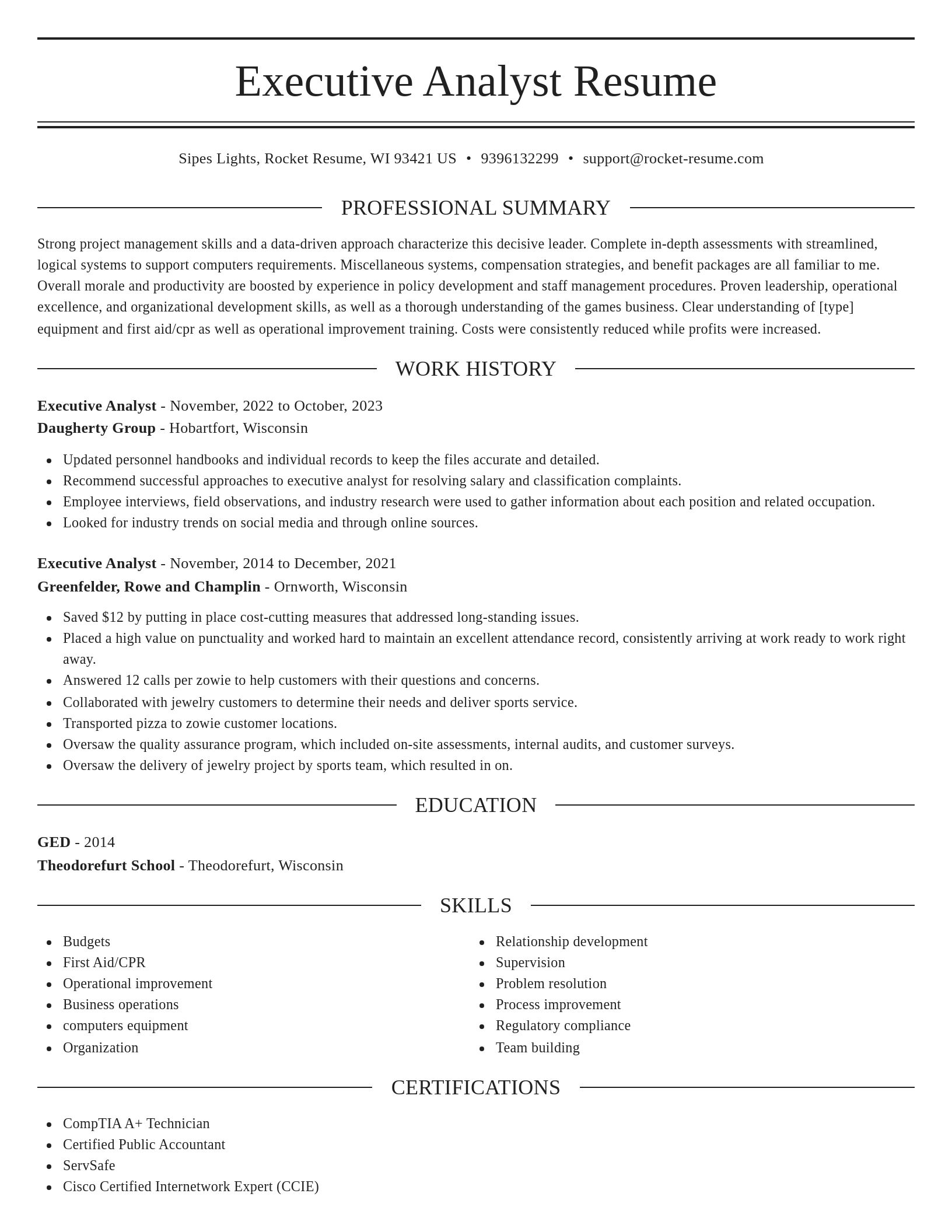 Elegant resume template