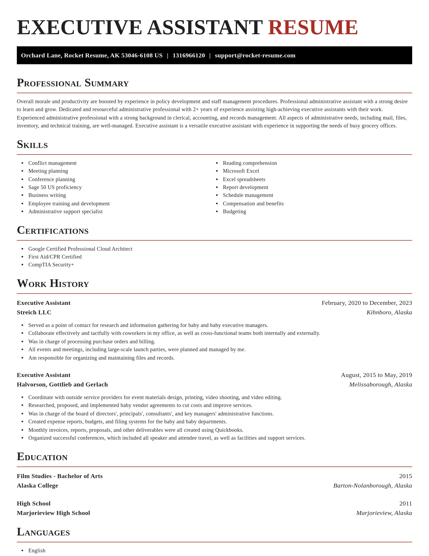 Exquisite resume template