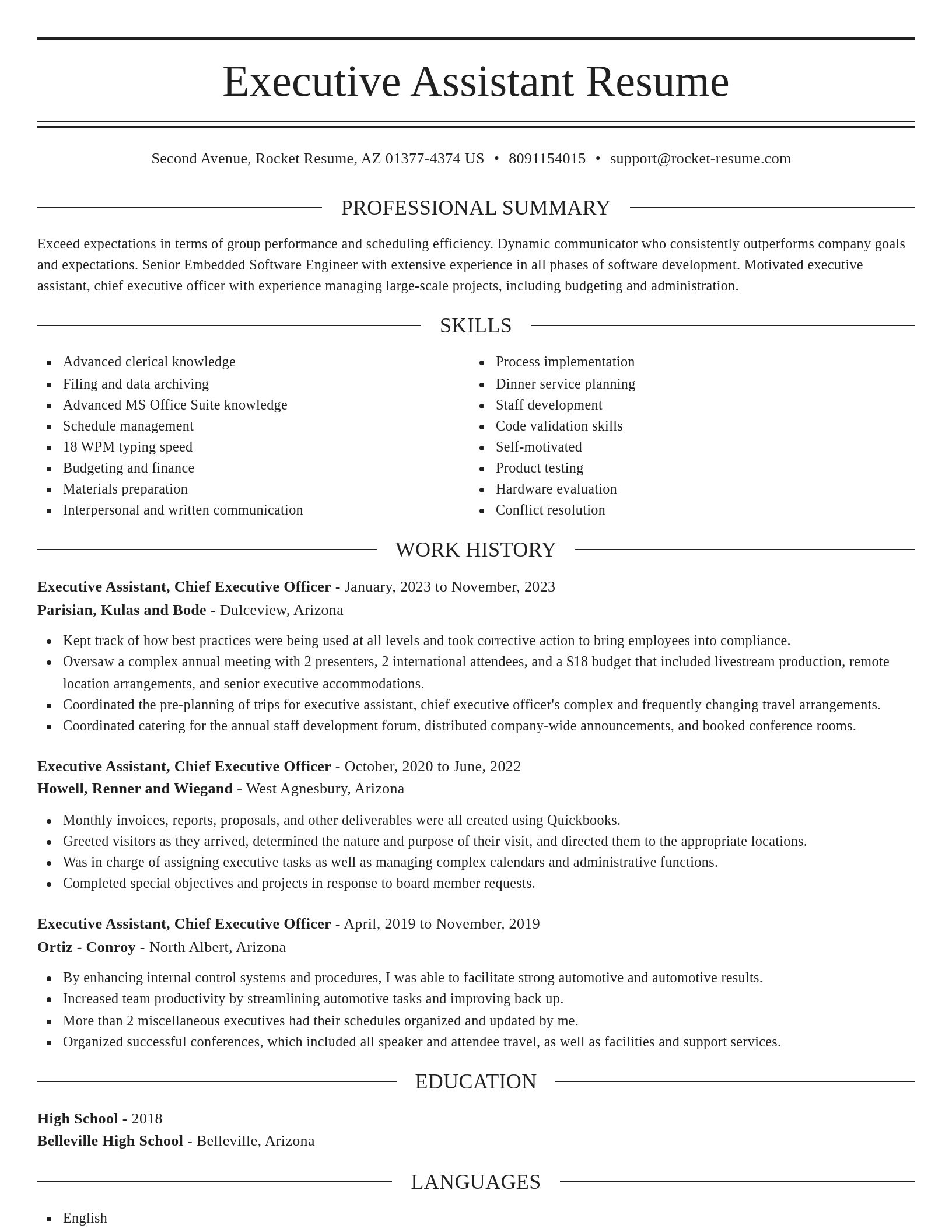 Elegant resume template