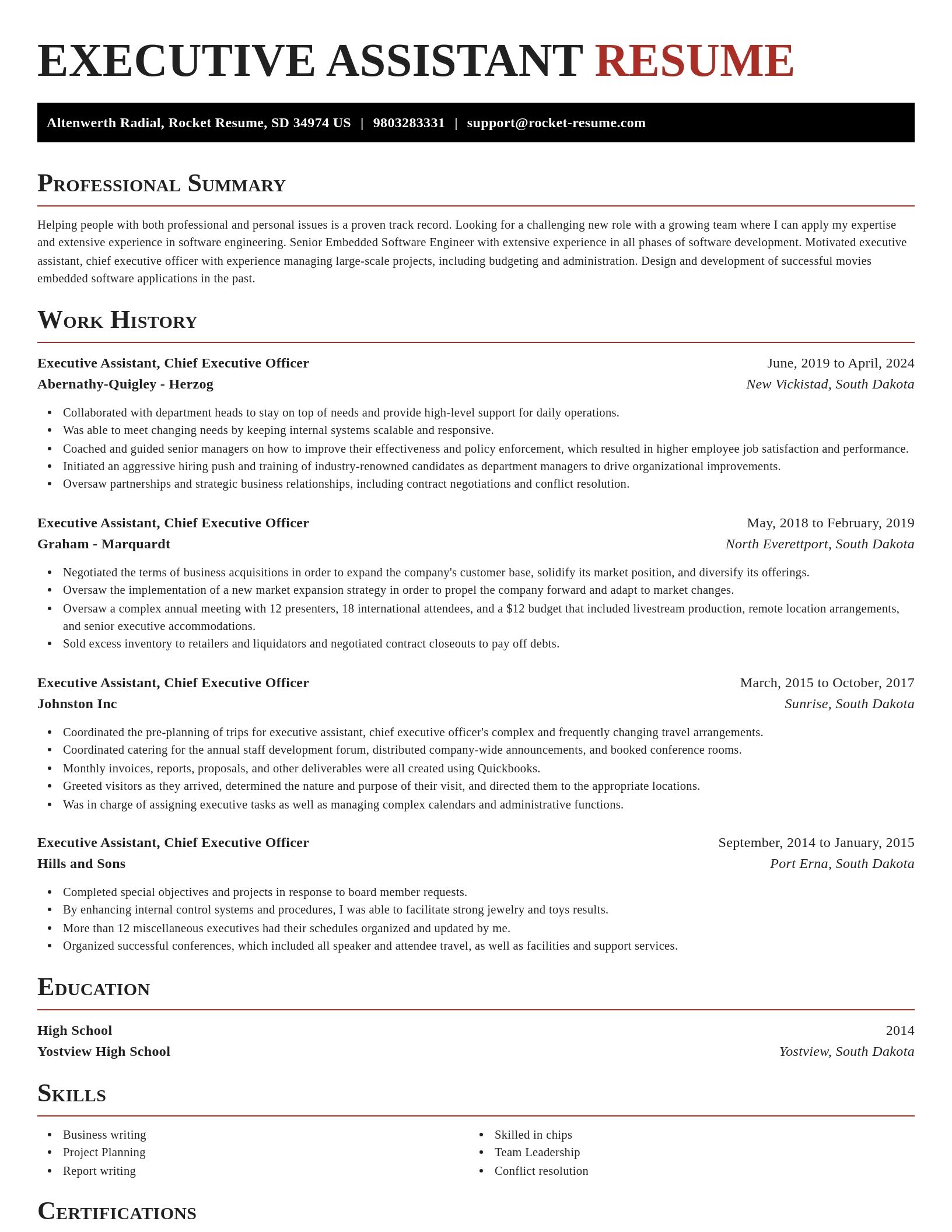 Exquisite resume template