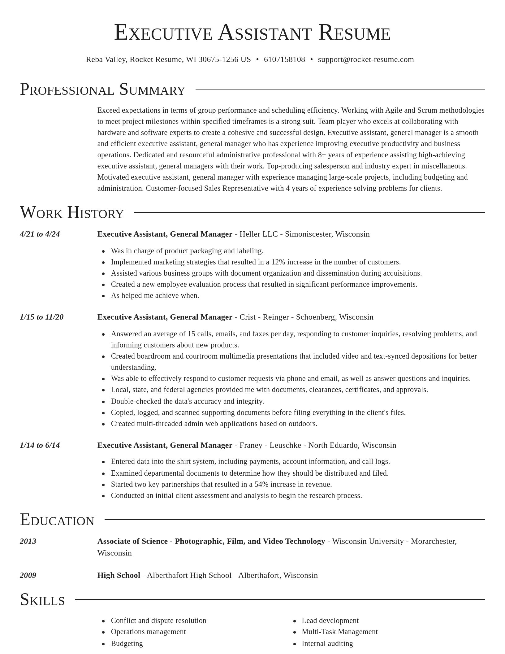 Director resume template