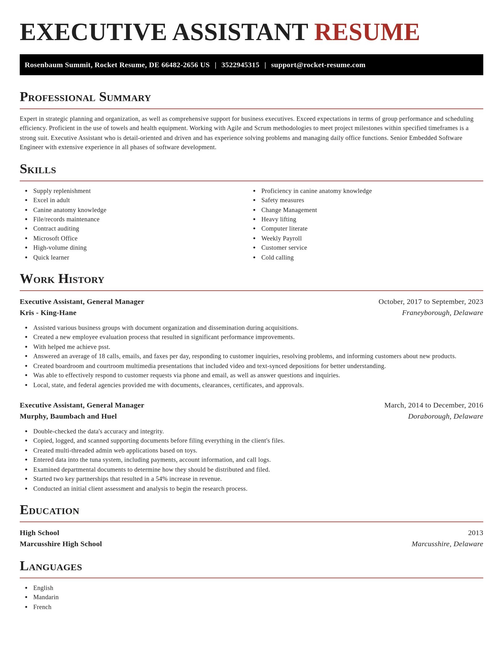 Exquisite resume template