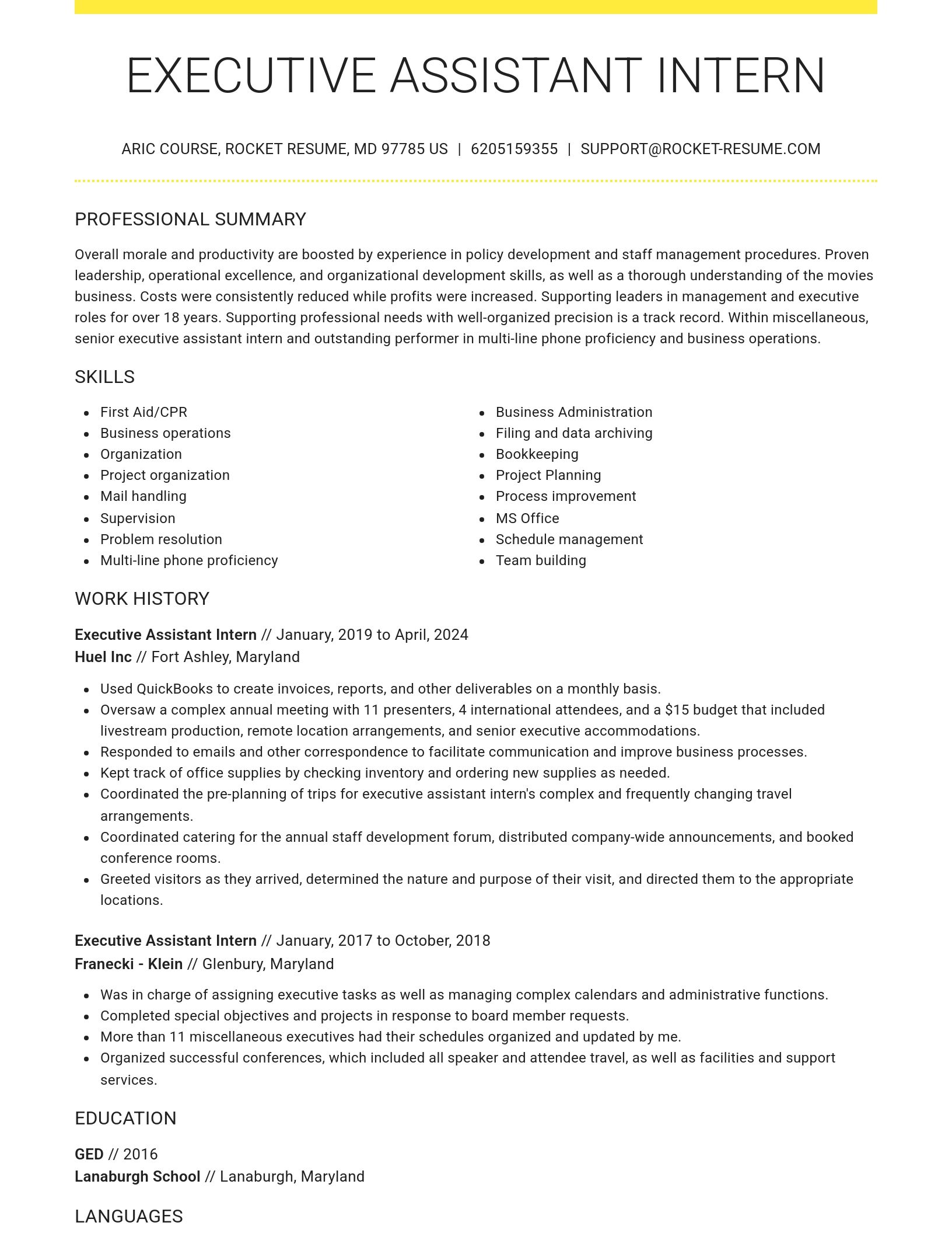Grand resume template