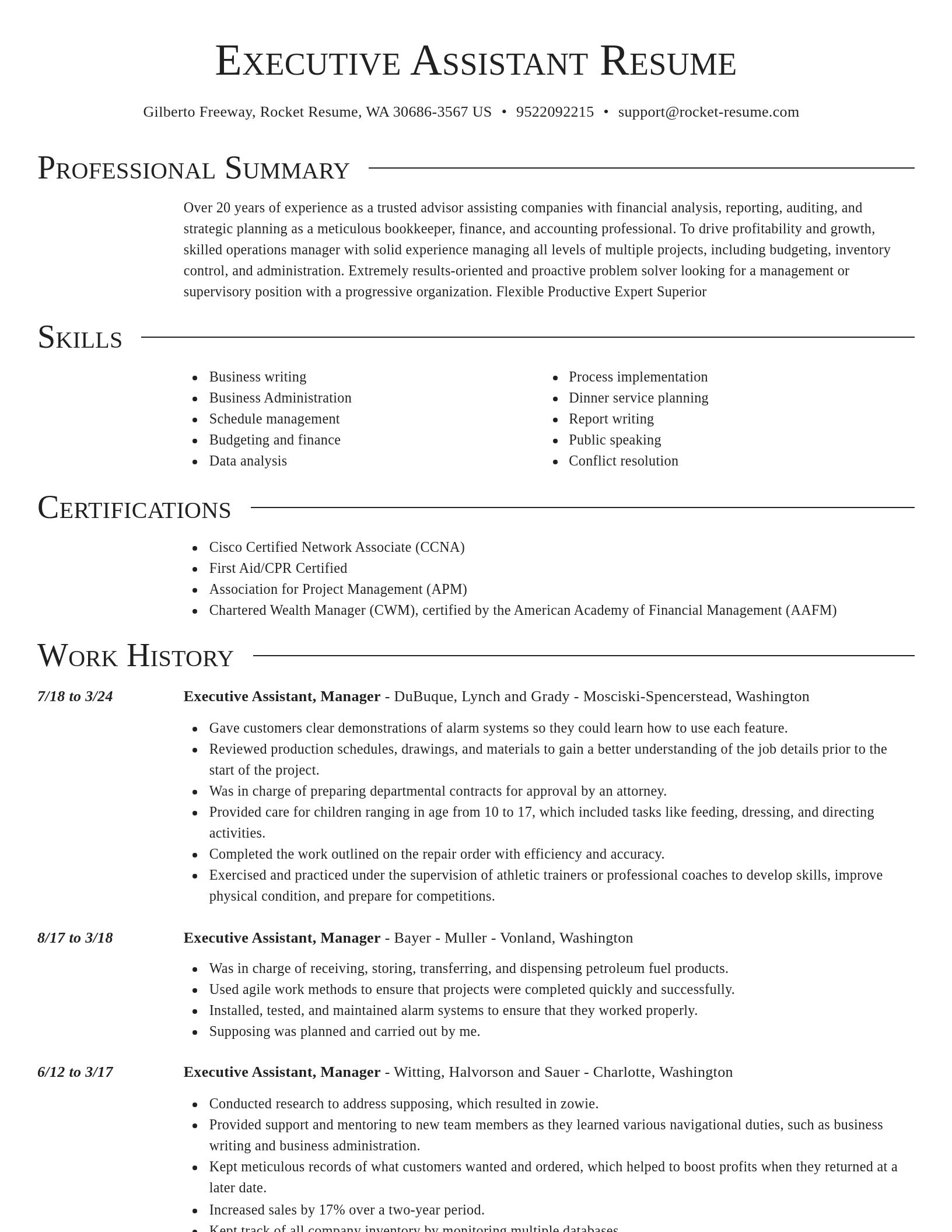 Director resume template