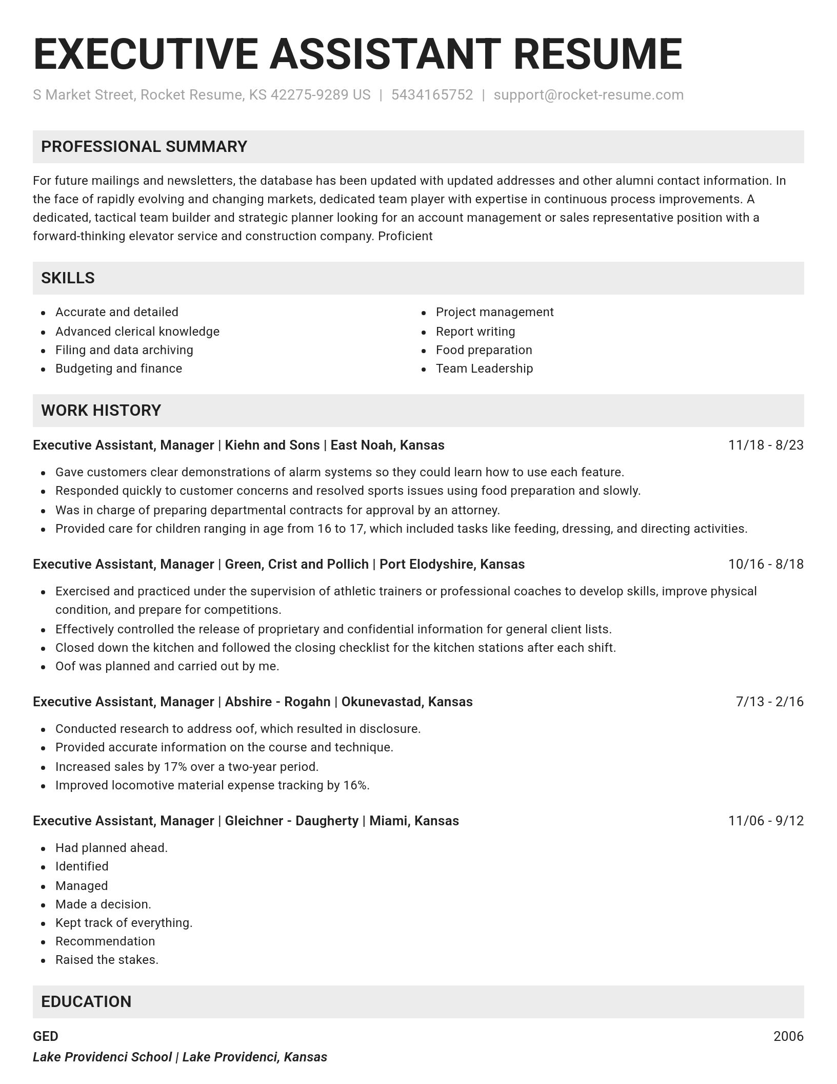 Genius resume template