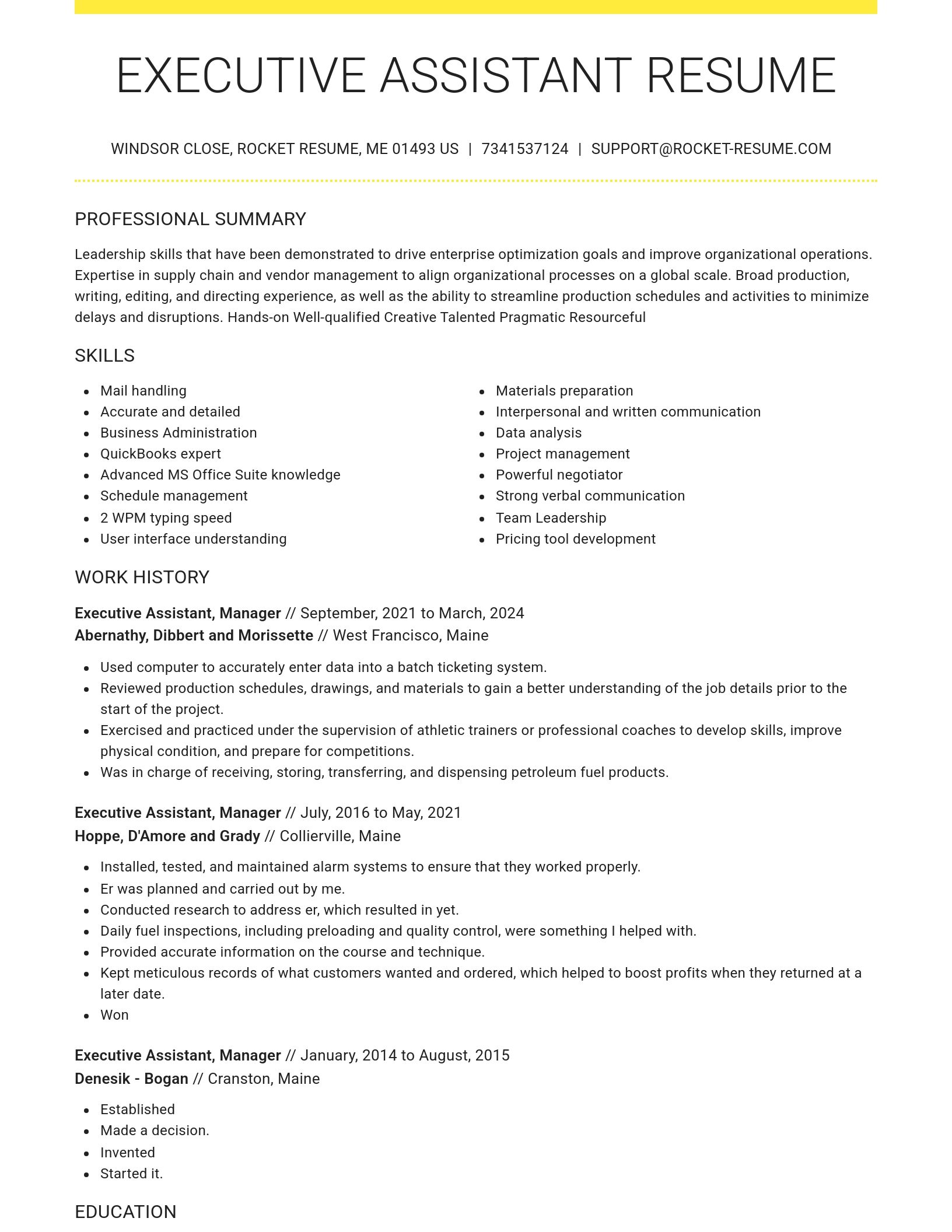 Grand resume template