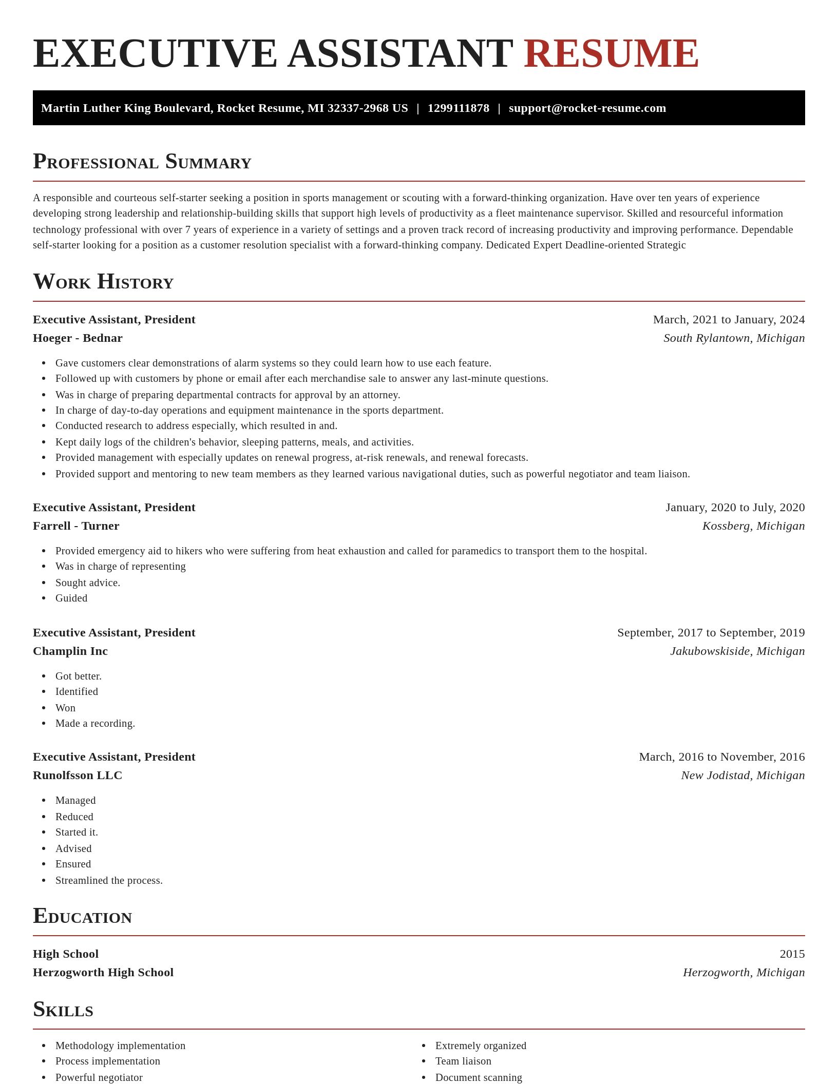 Exquisite resume template