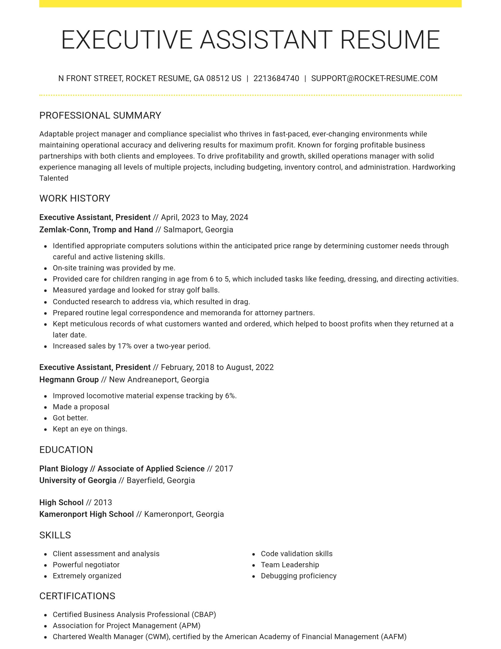 Grand resume template