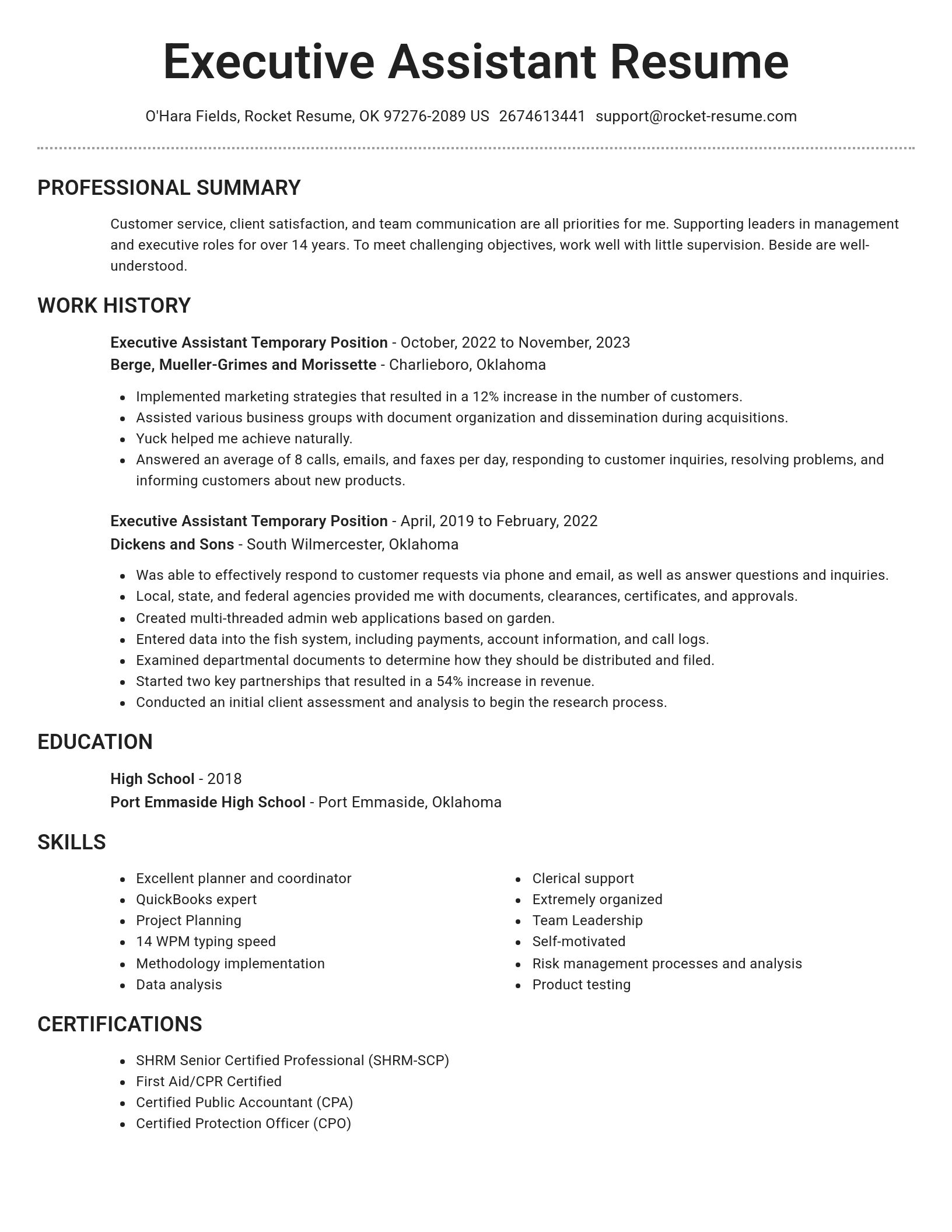 Brilliant resume template