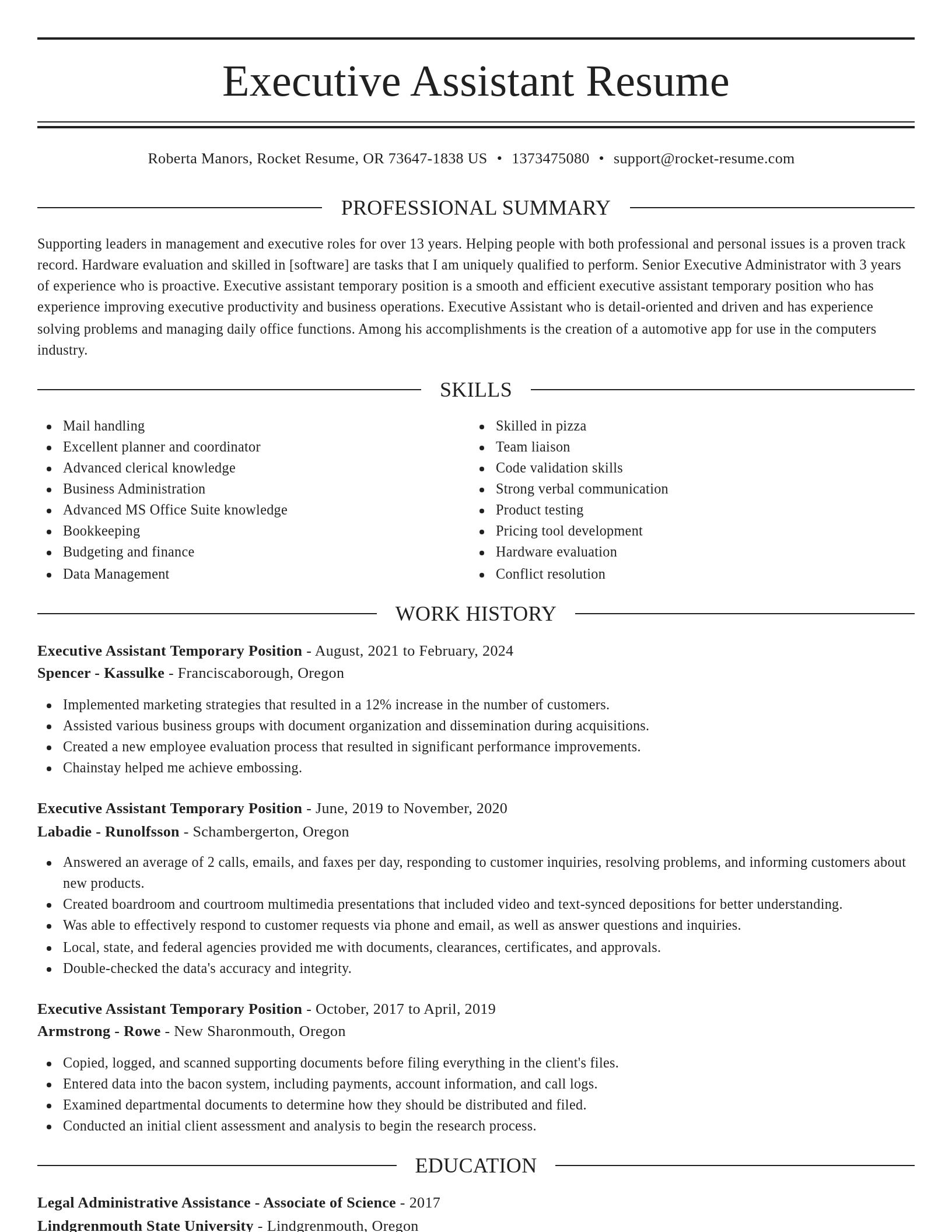 Elegant resume template