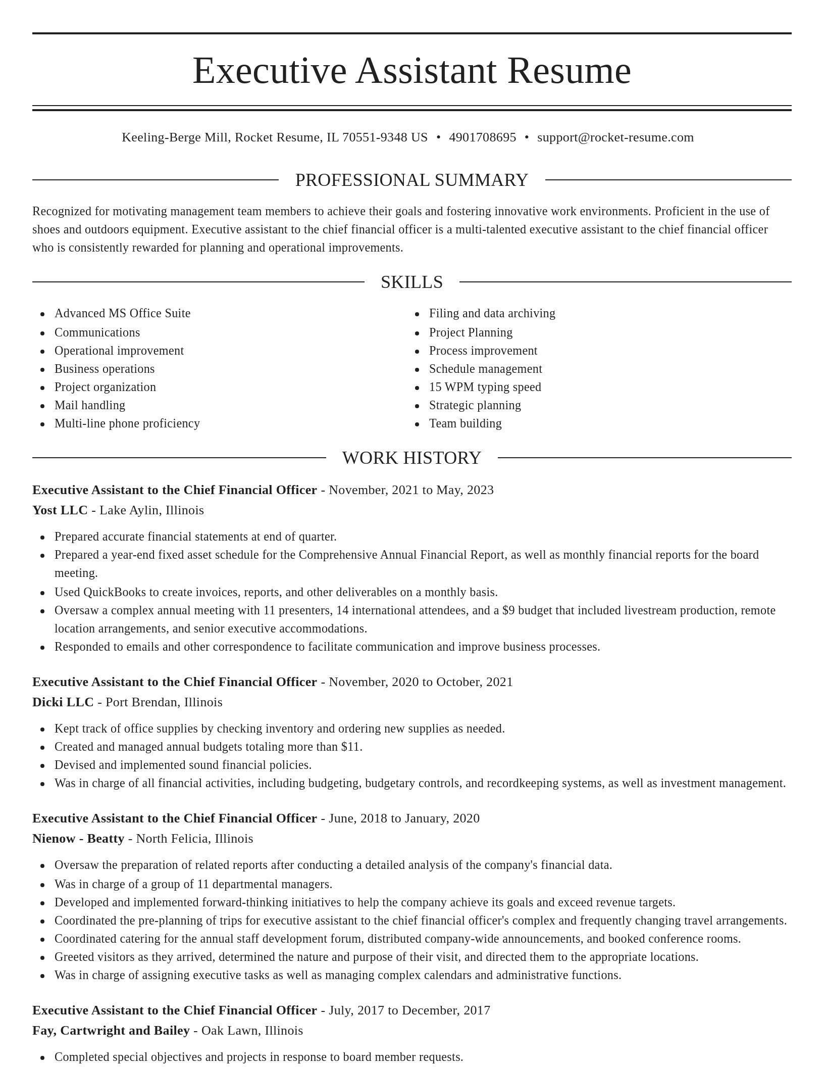 Elegant resume template