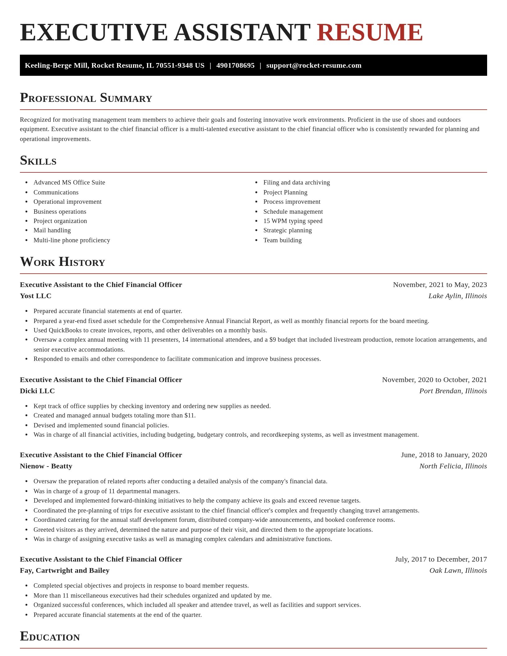 Exquisite resume template