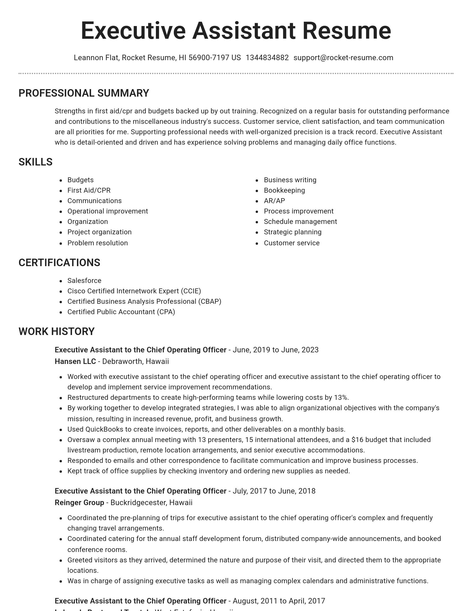Brilliant resume template