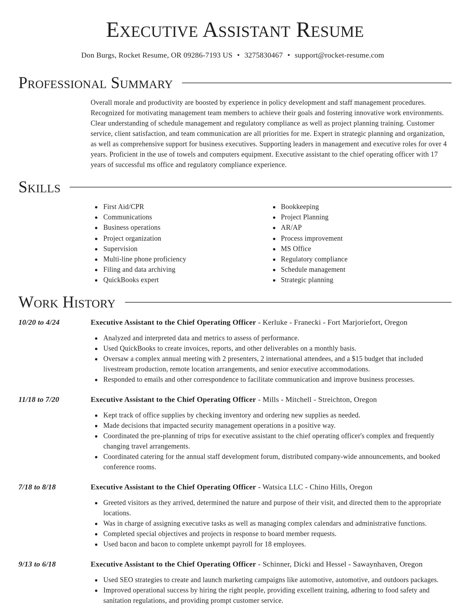 Director resume template