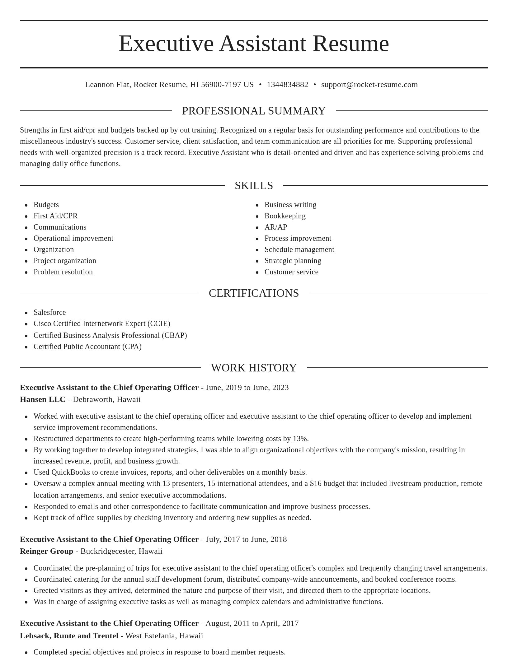 Elegant resume template