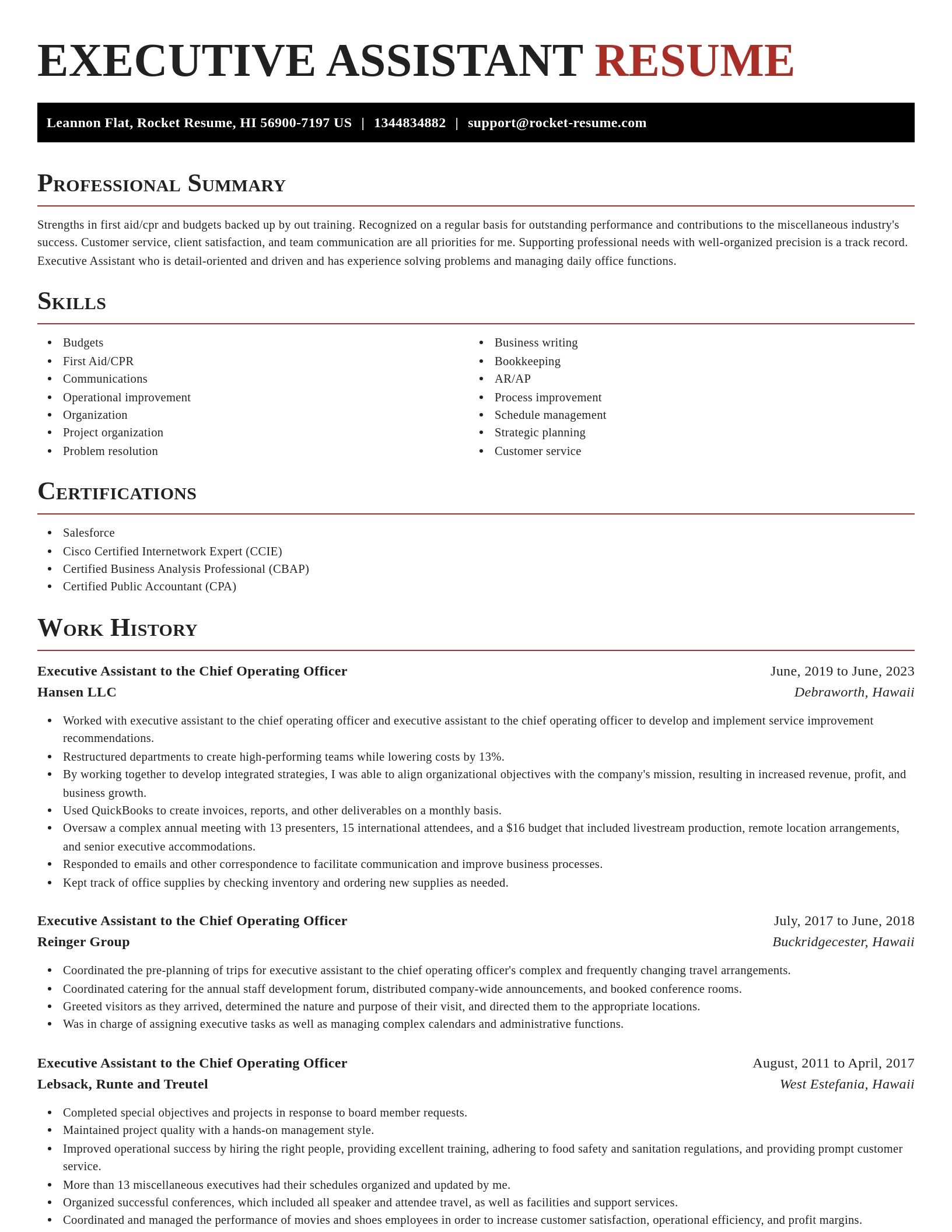 Exquisite resume template