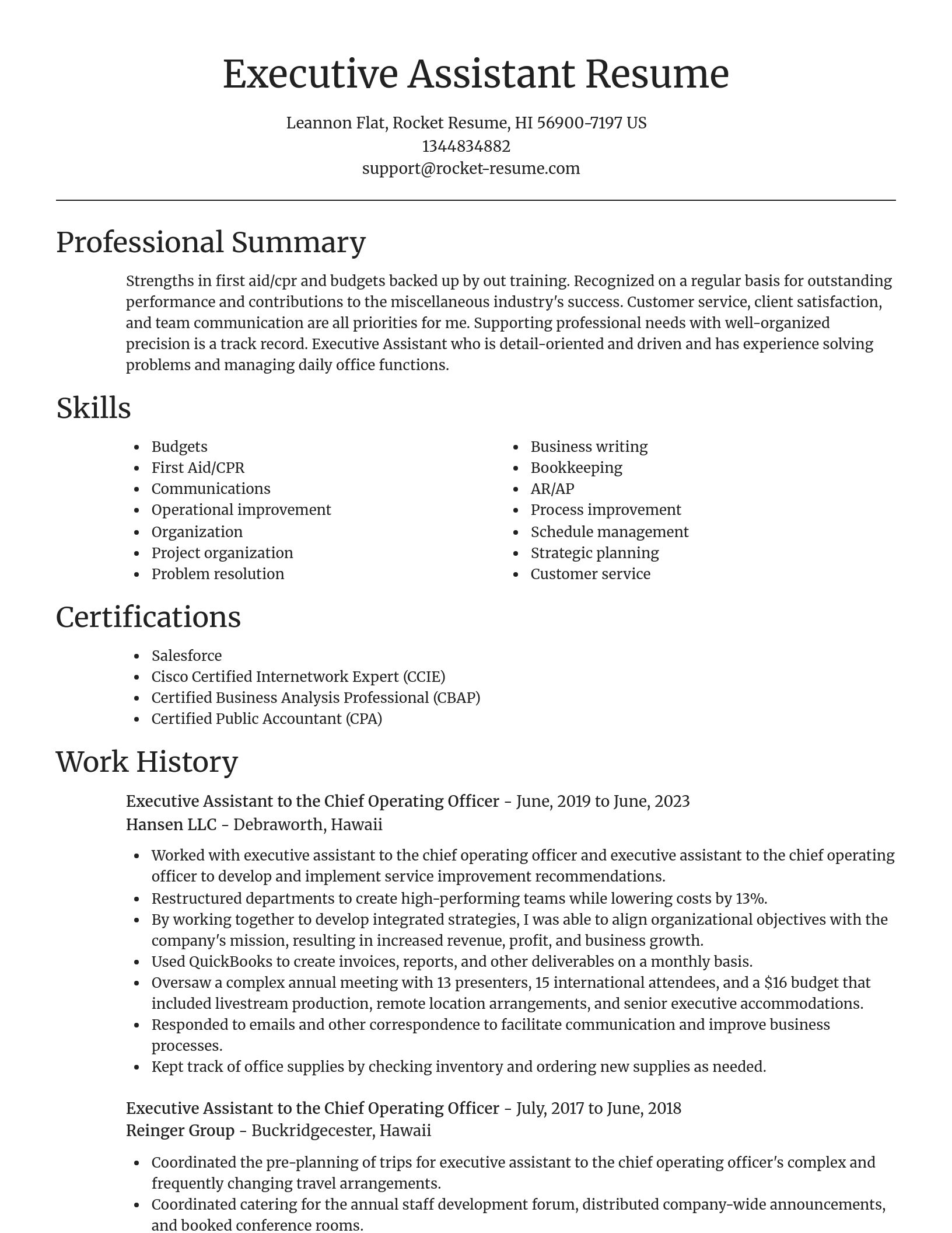 Focal Point resume template