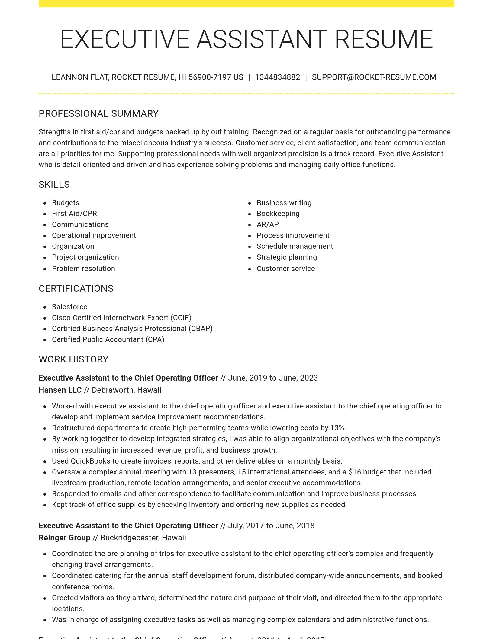 Grand resume template