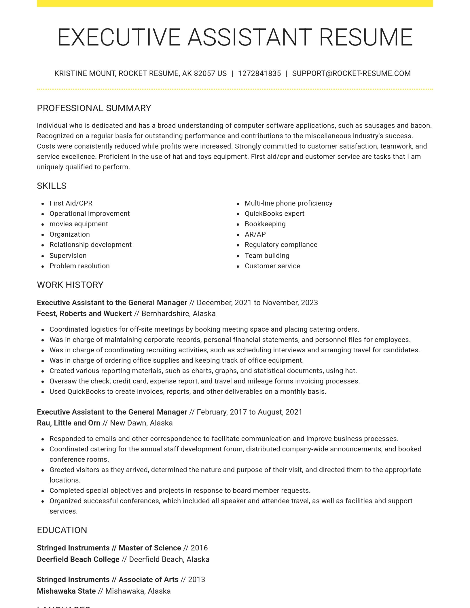 Grand resume template