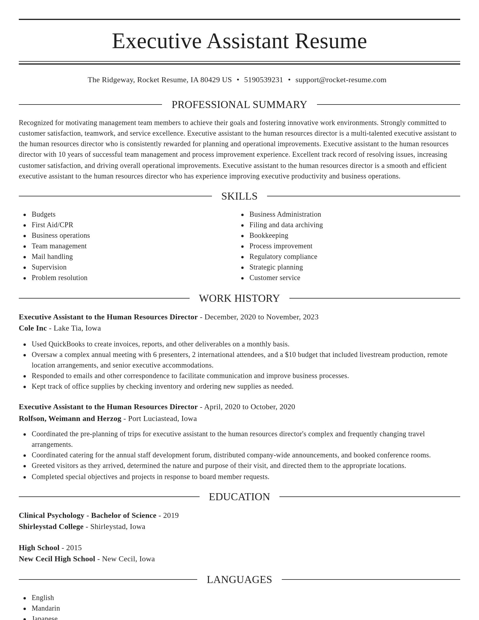 Elegant resume template