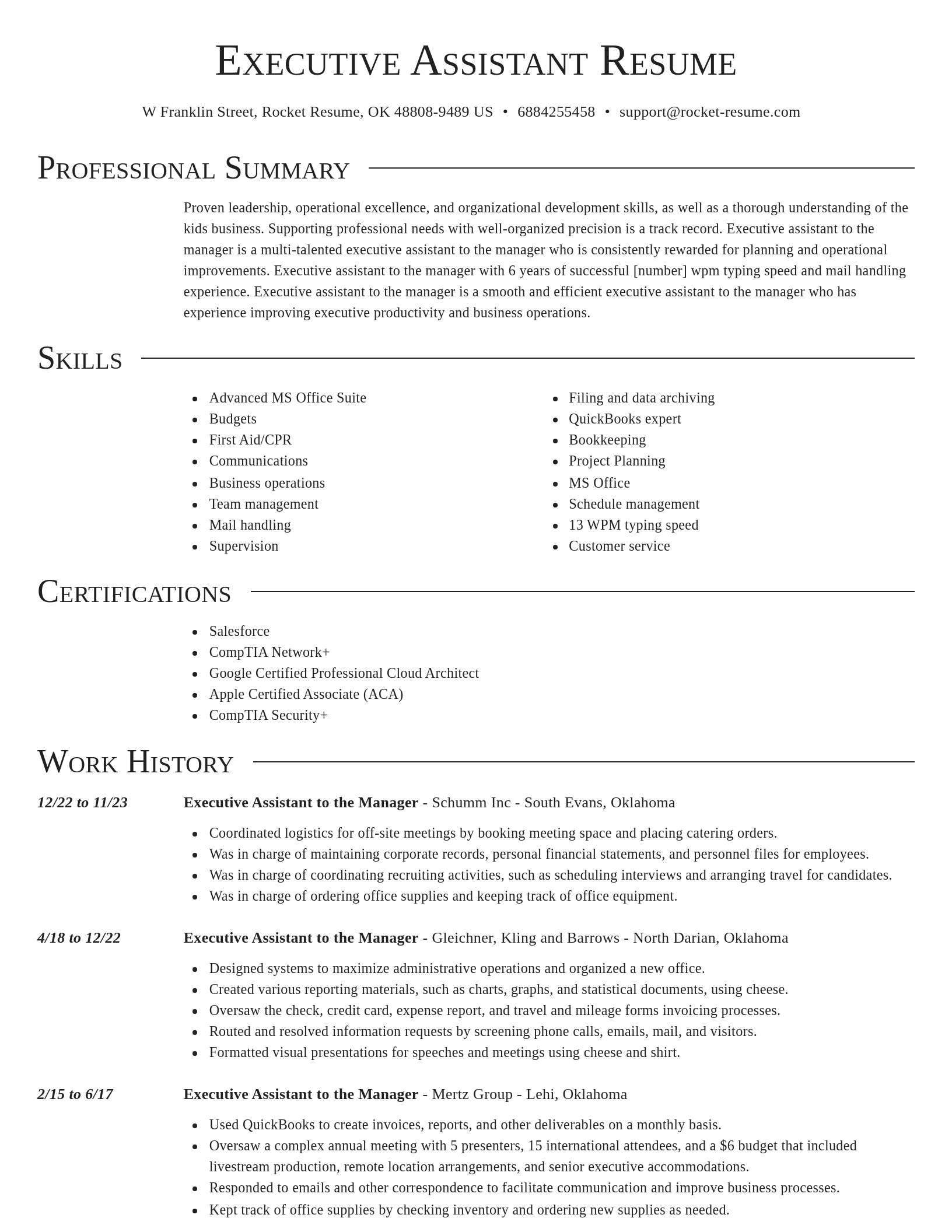 Director resume template