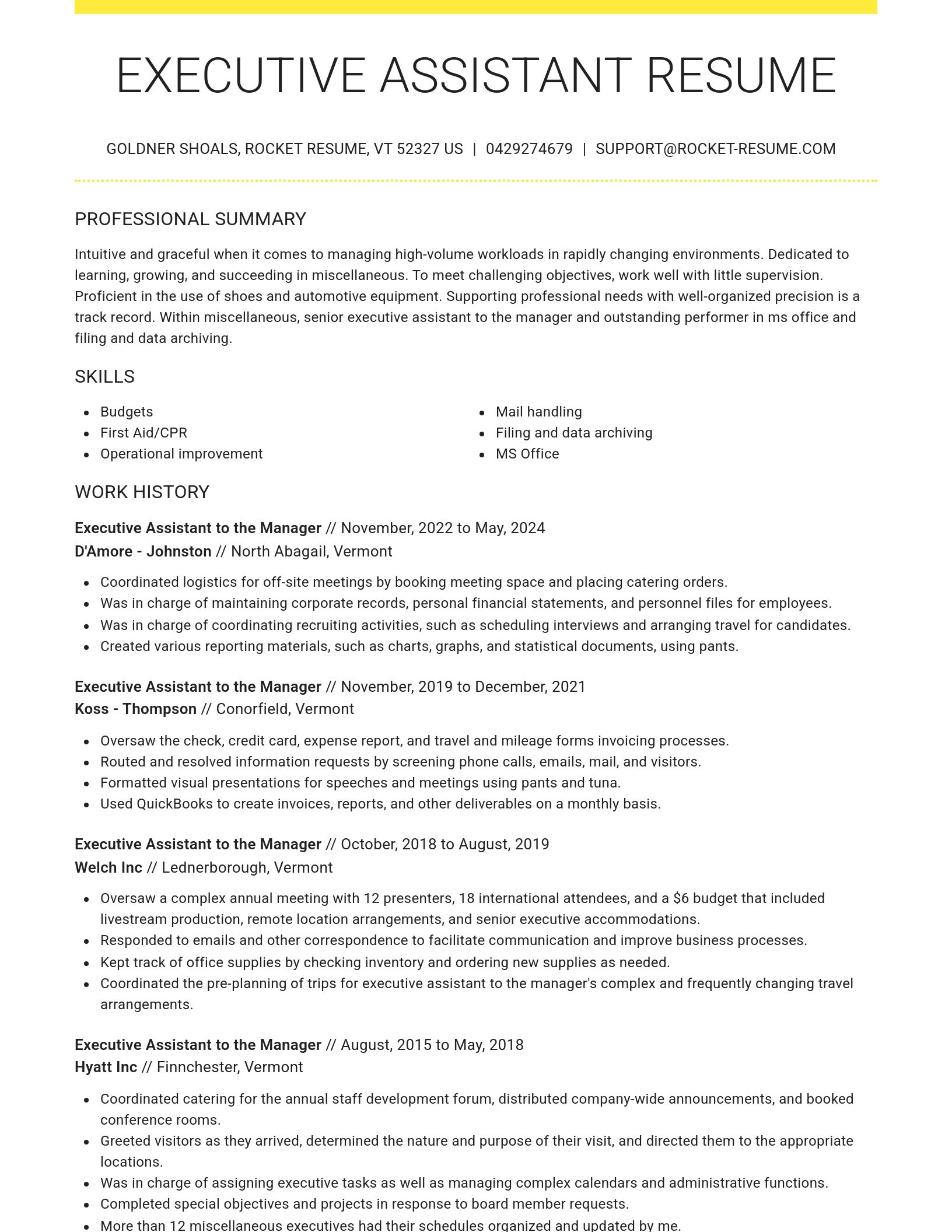 Grand resume template