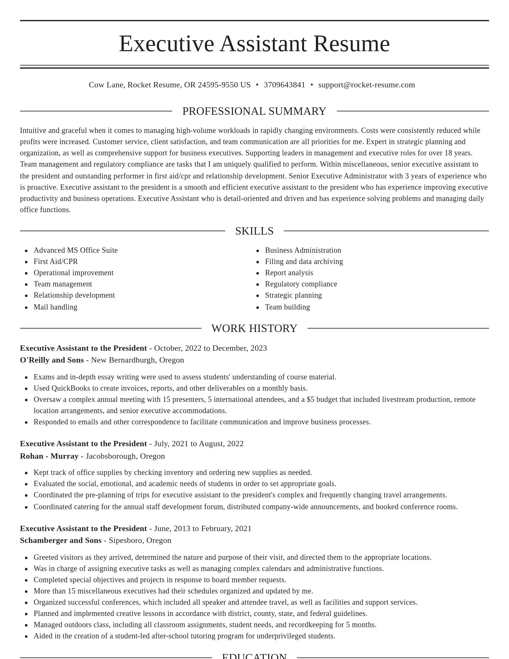Elegant resume template