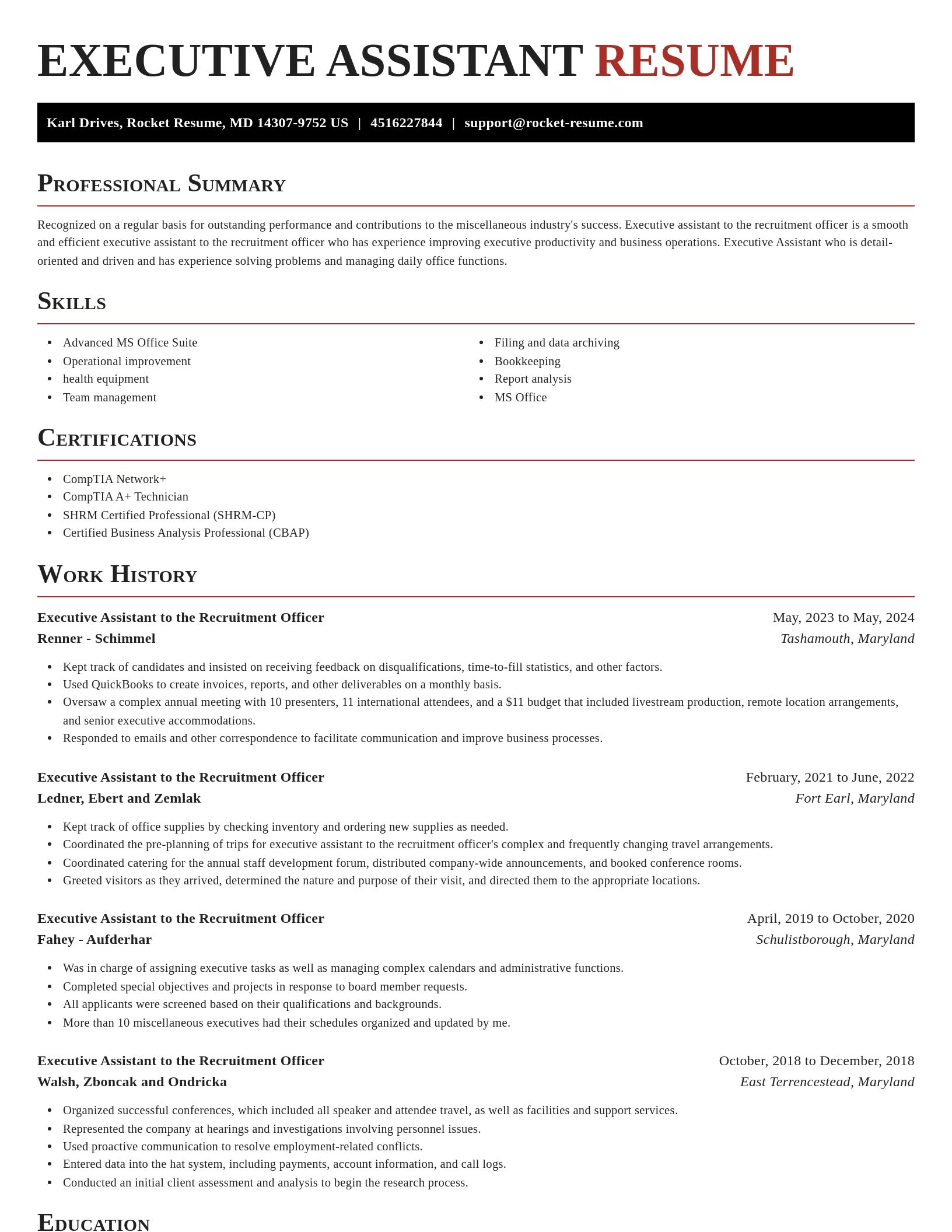 Exquisite resume template