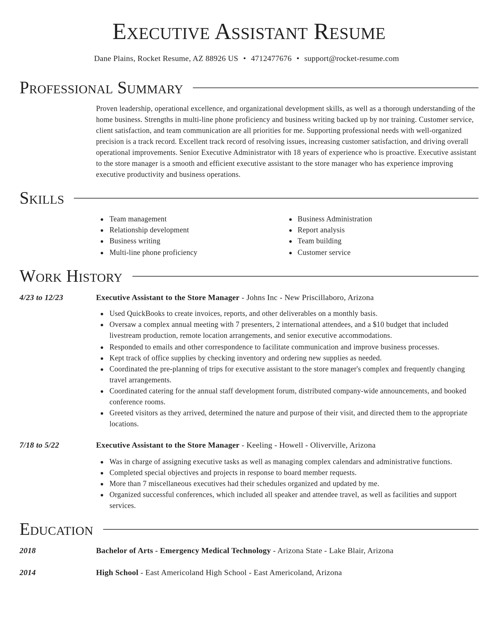 Director resume template