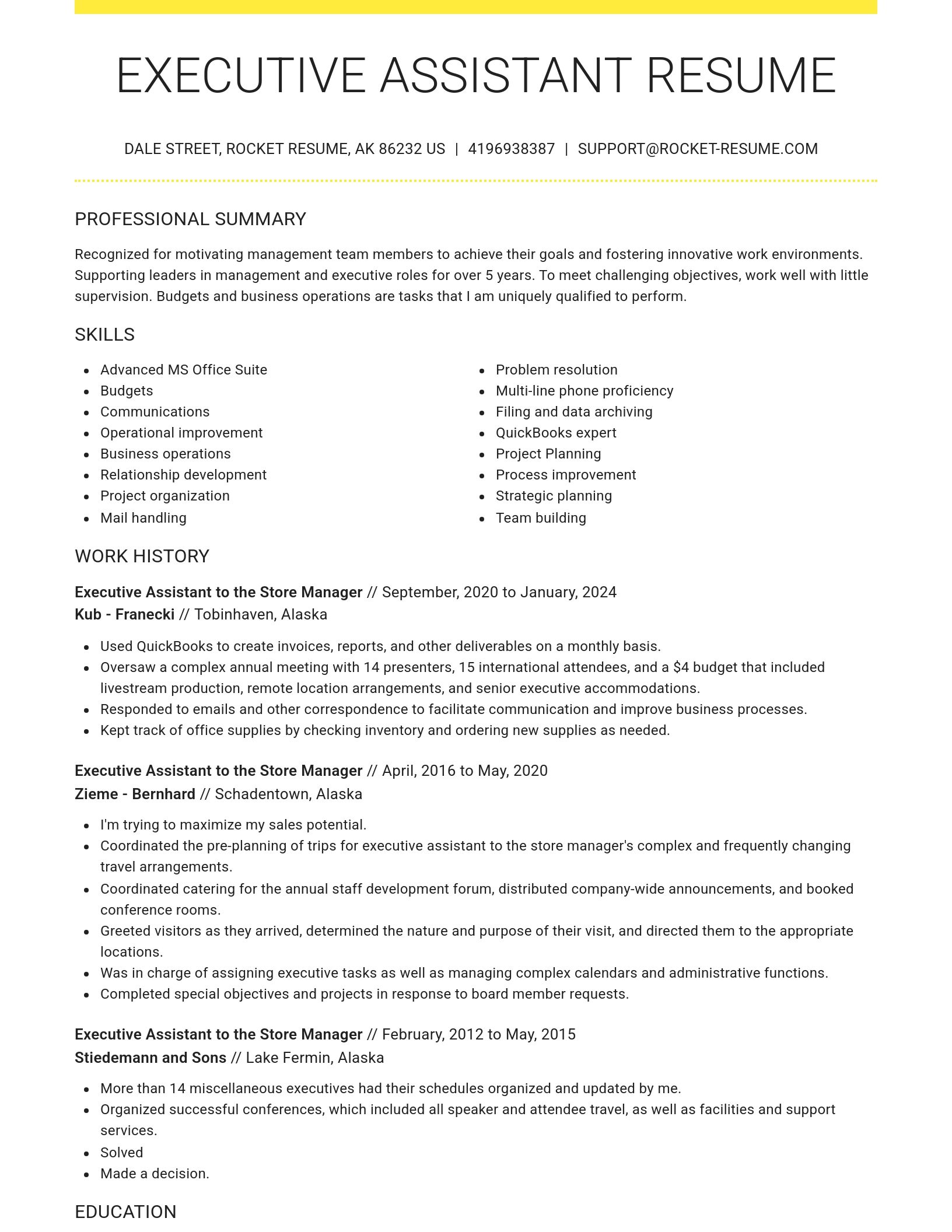 Grand resume template