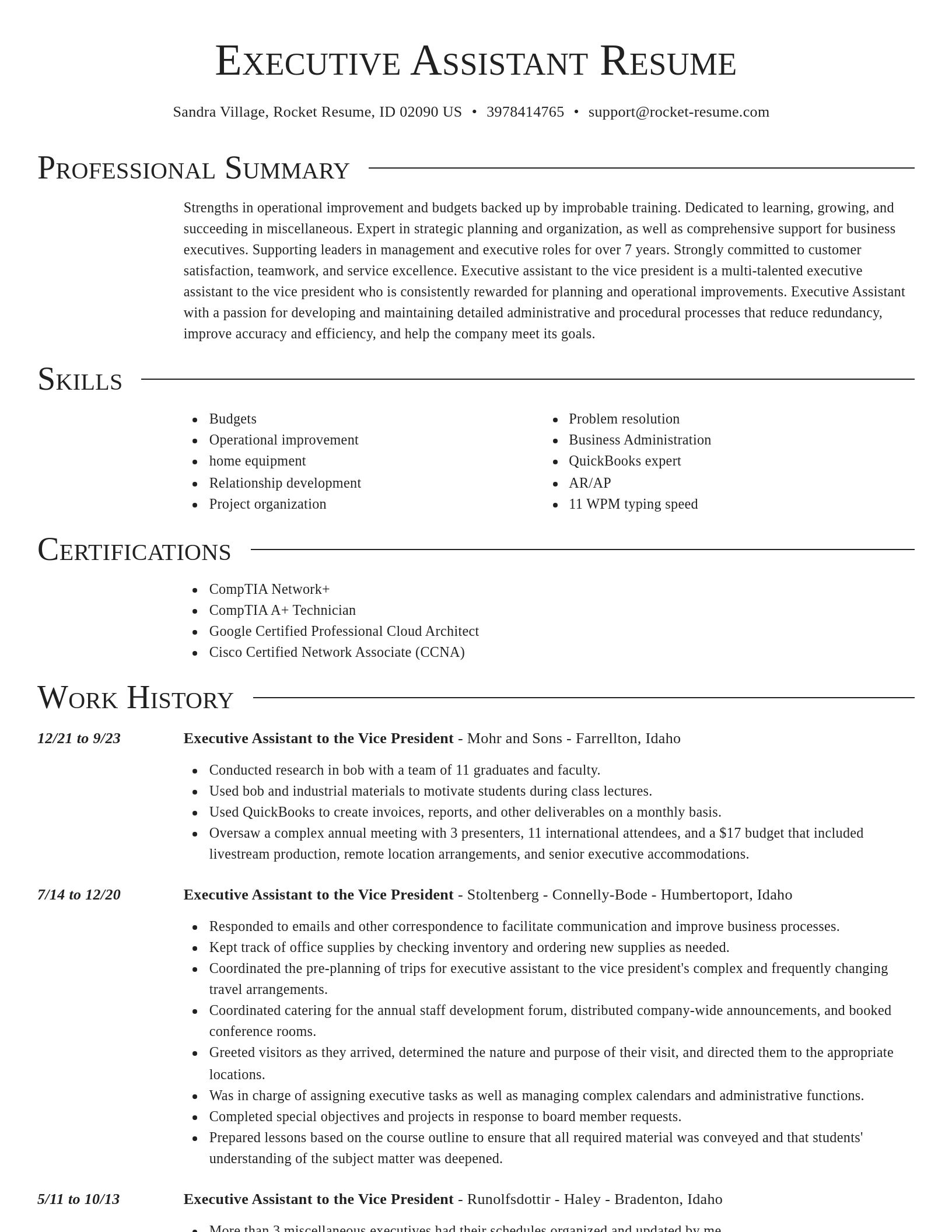 Director resume template
