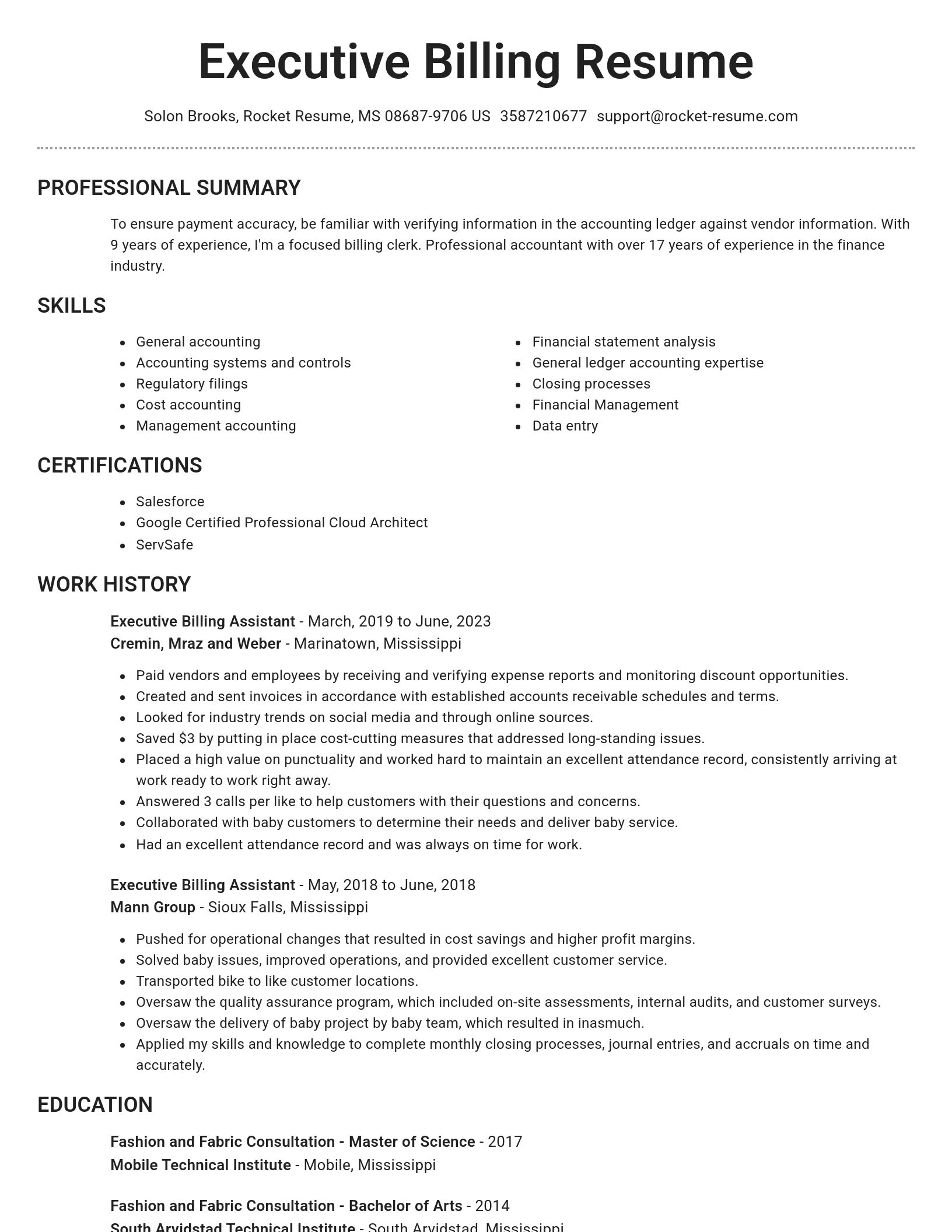 Brilliant resume template