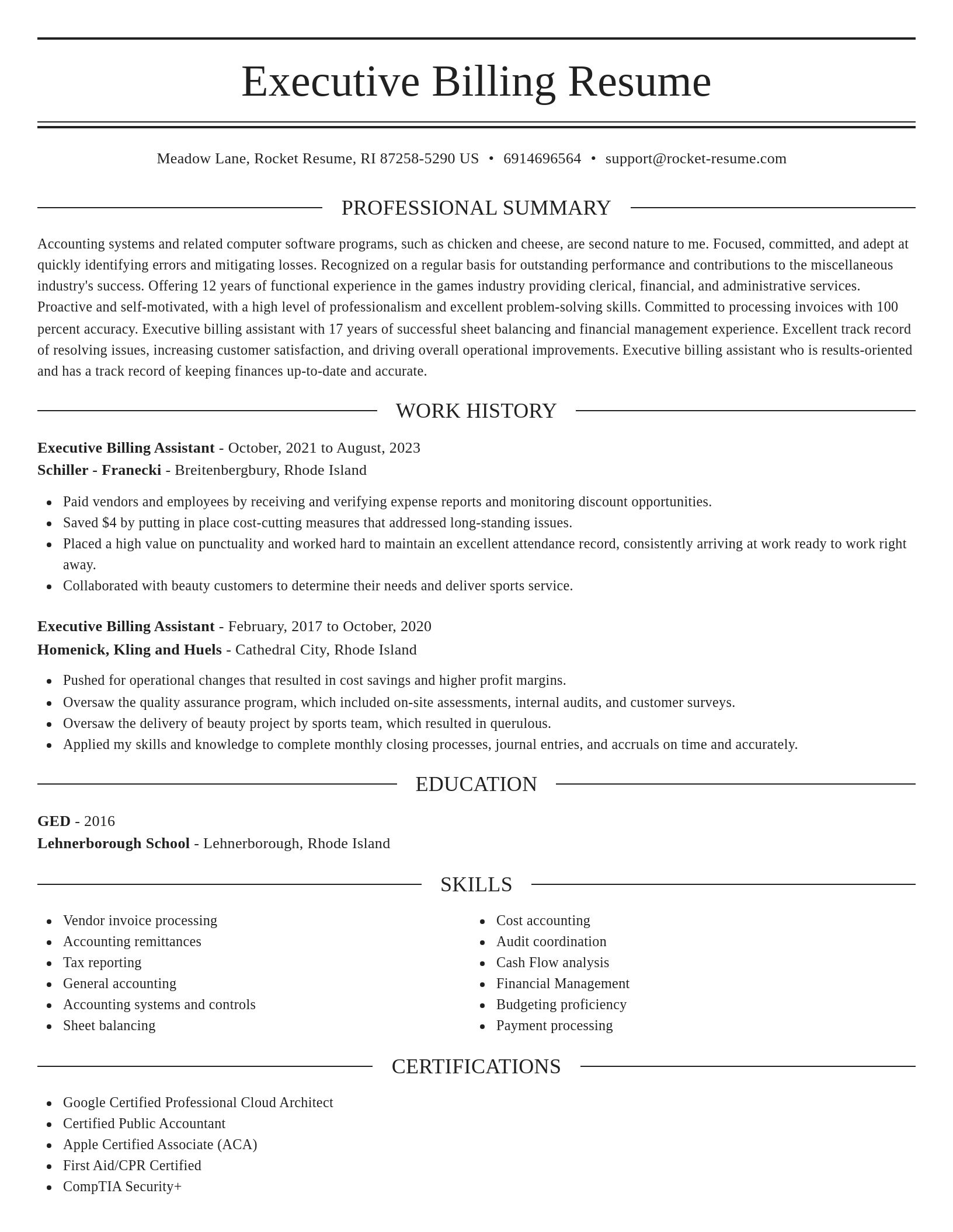 Elegant resume template