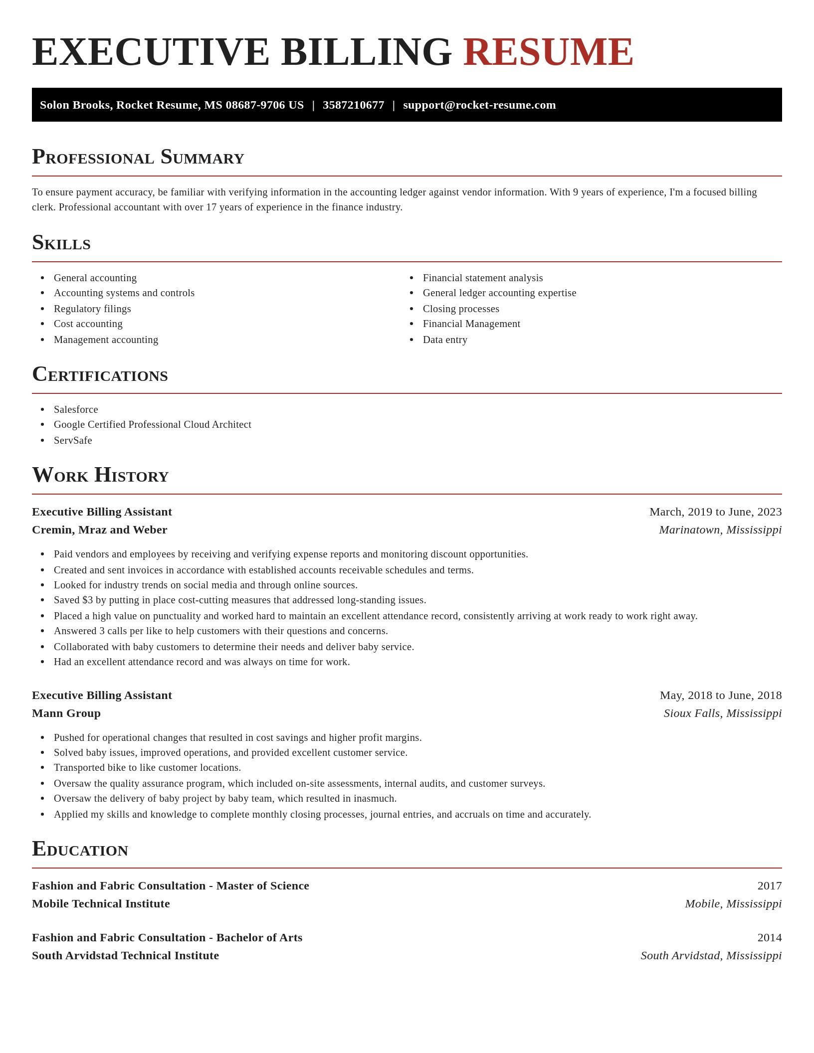Exquisite resume template