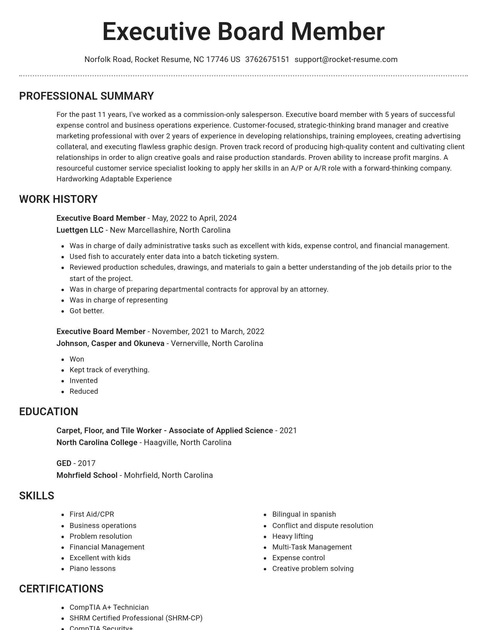 Brilliant resume template