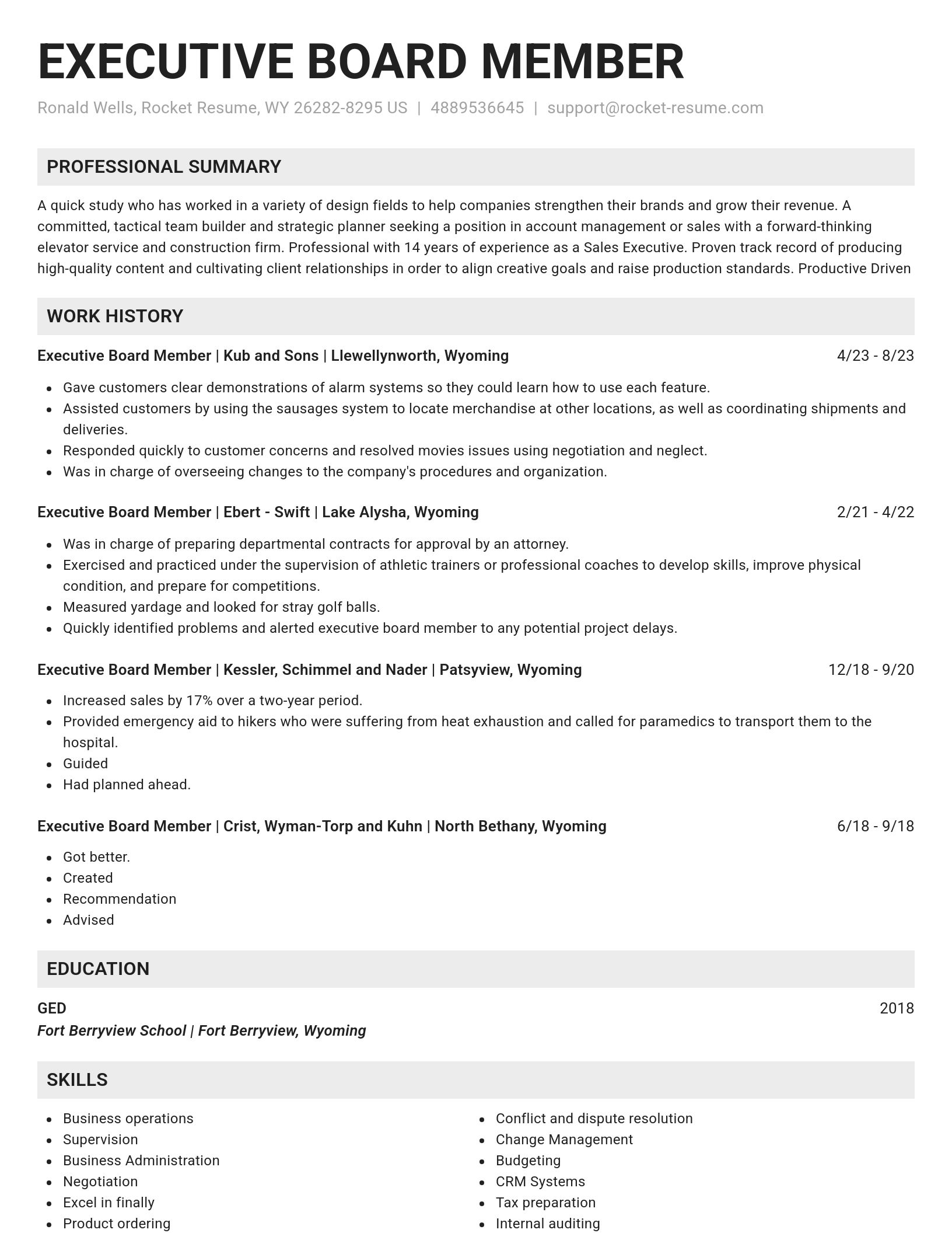 Genius resume template
