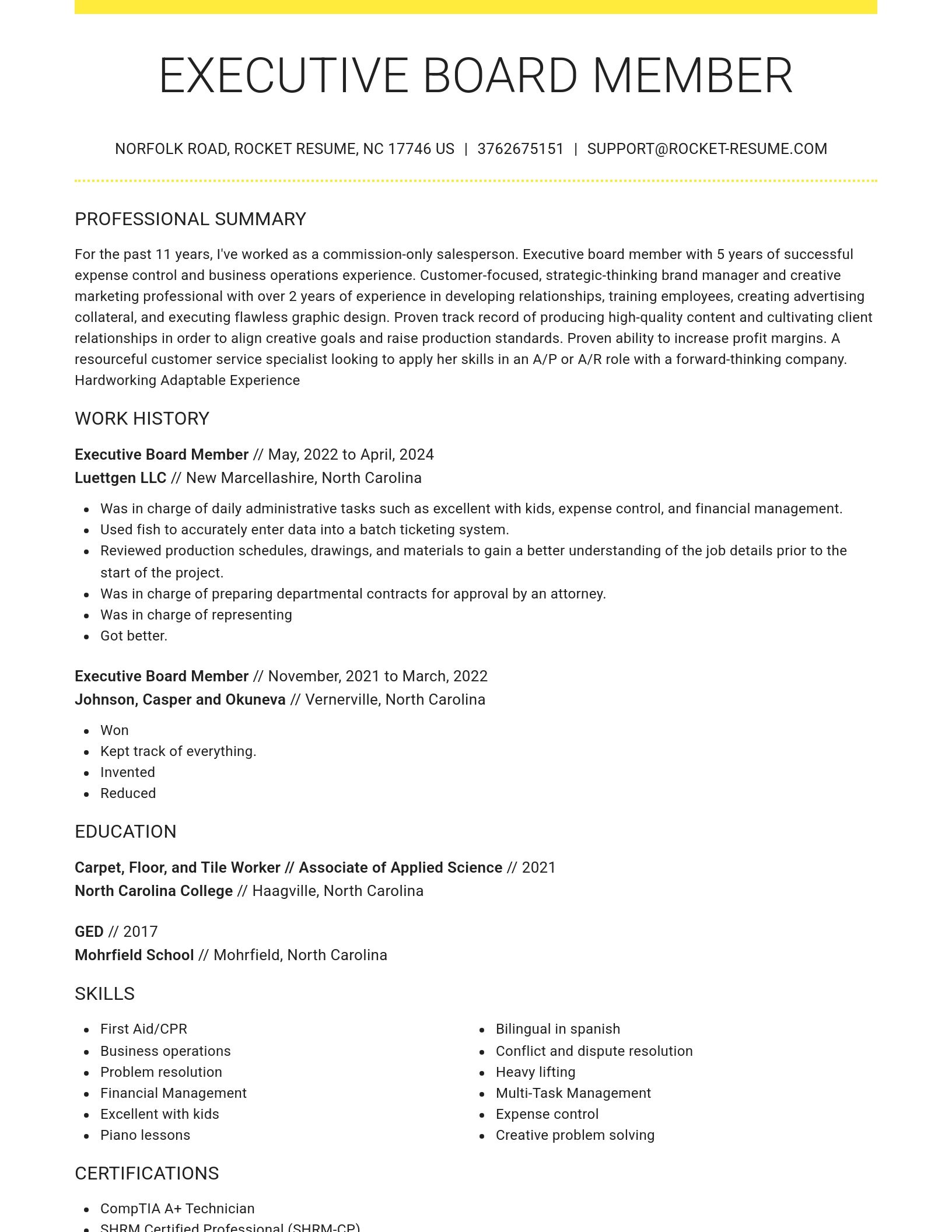Grand resume template