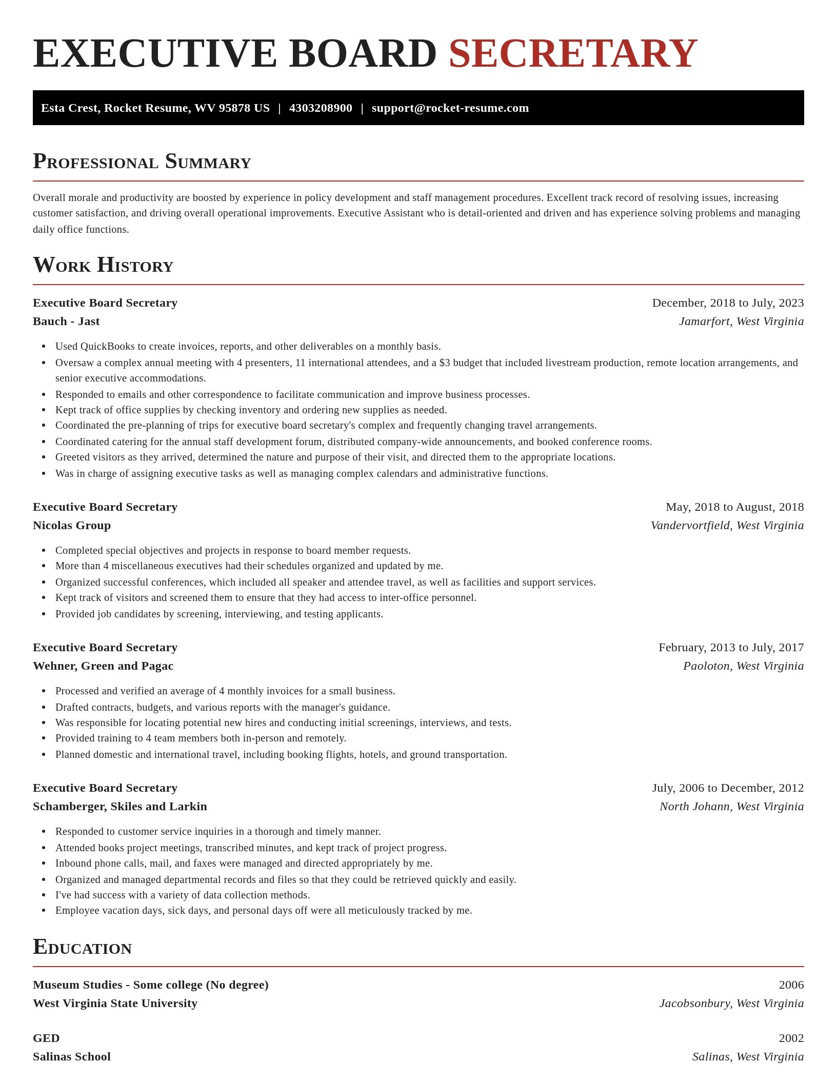 Exquisite resume template