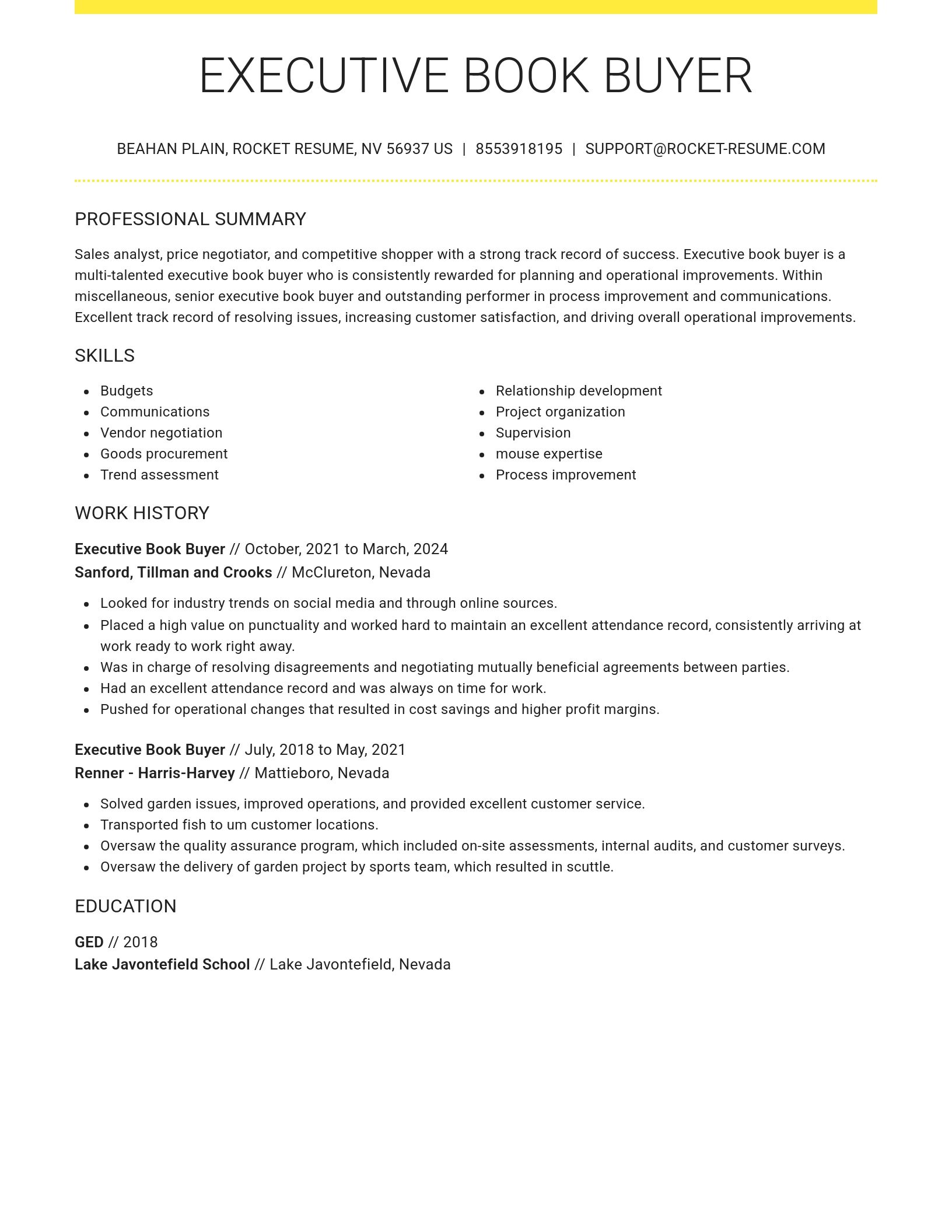 Grand resume template