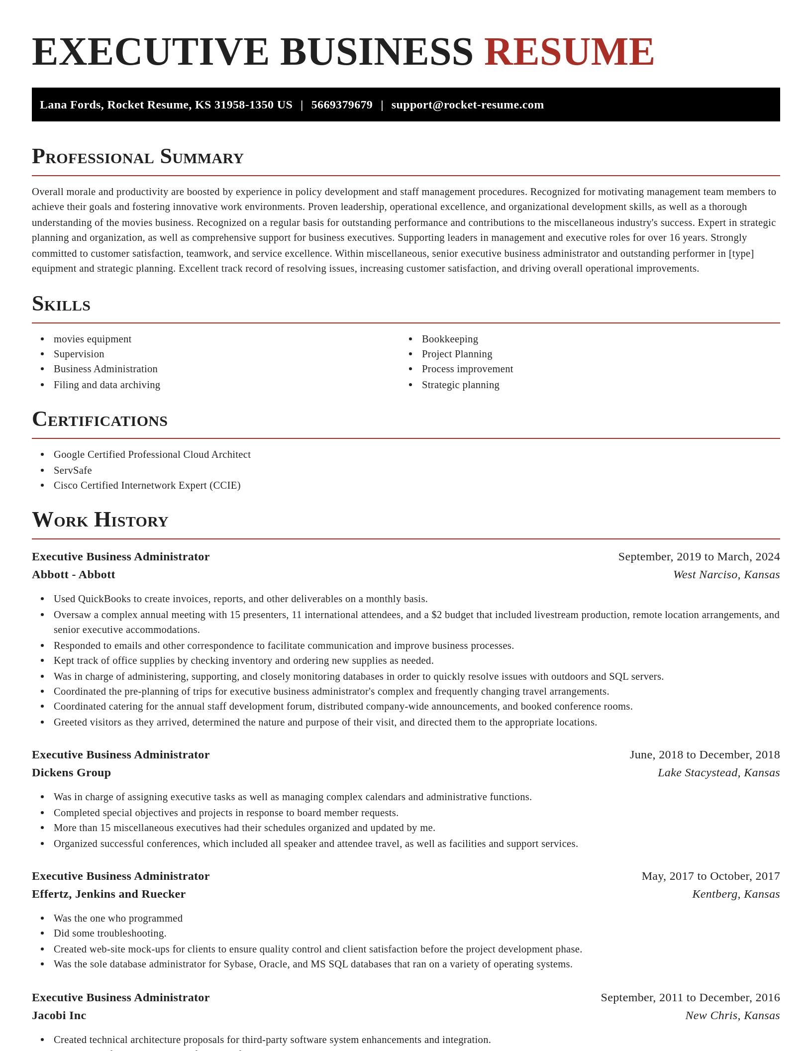 Exquisite resume template