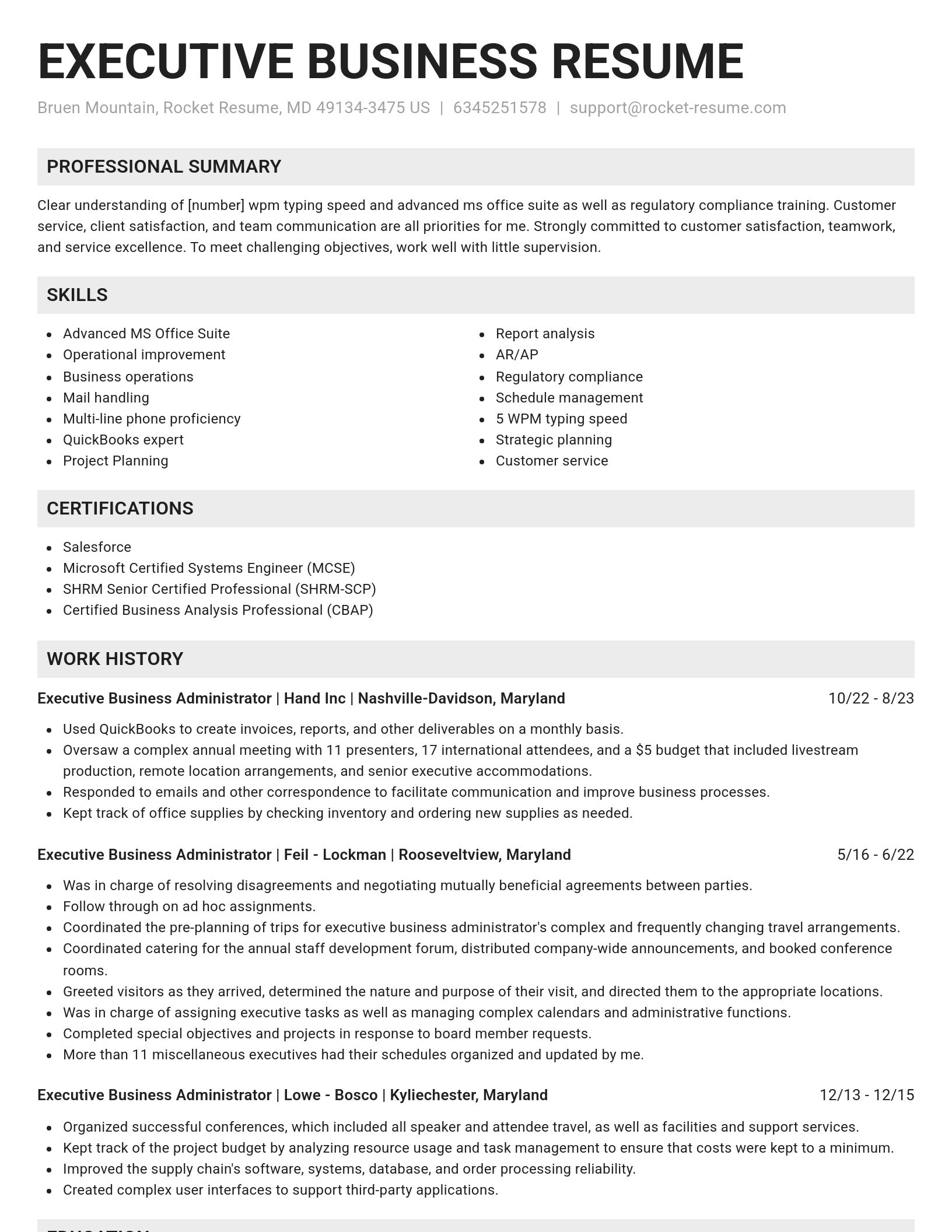 Genius resume template